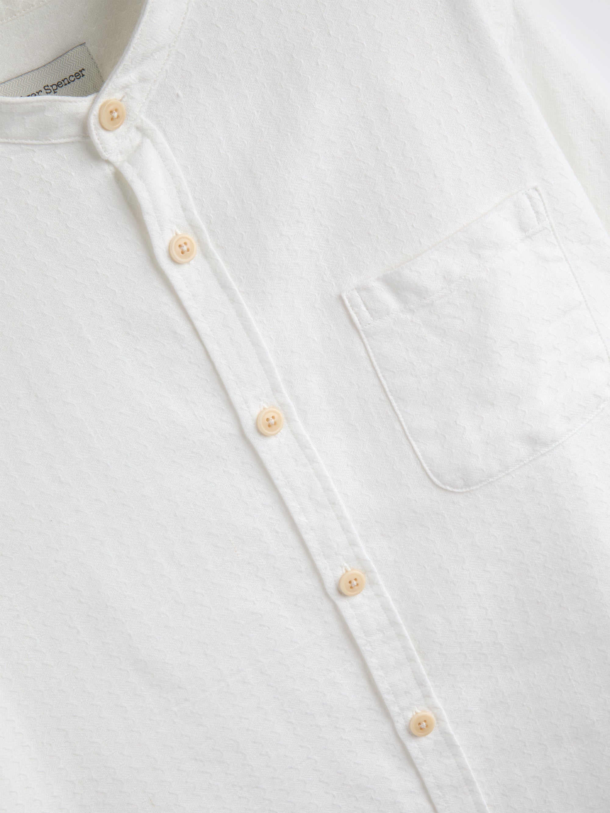 Grandad Shirt Lennon Cream