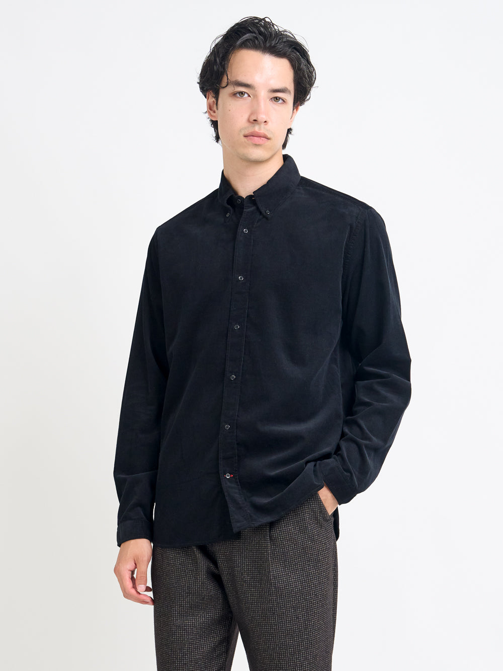Brook Shirt Mersey Cord Black