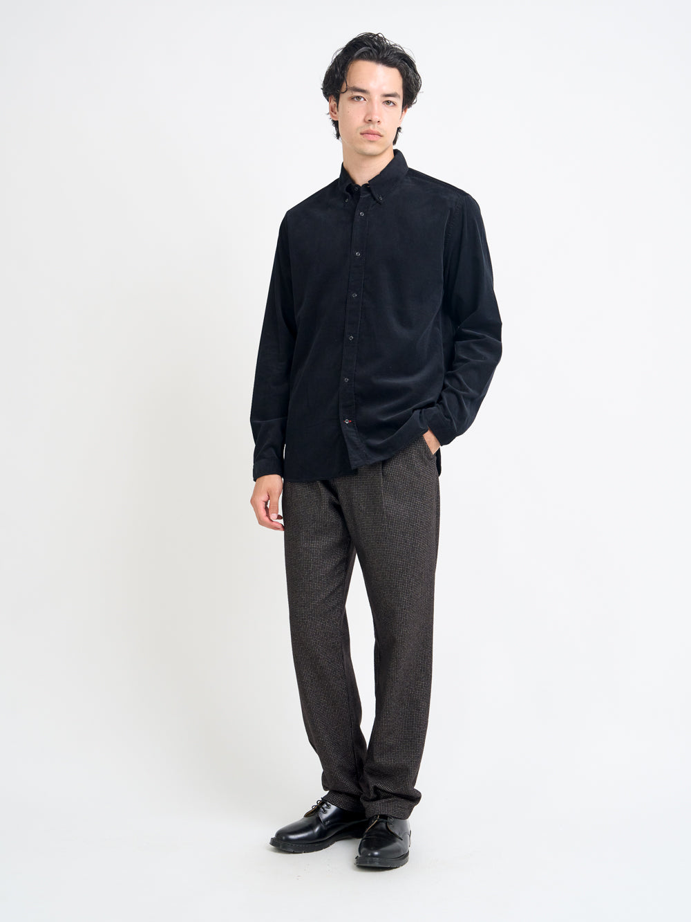 Brook Shirt Mersey Cord Black