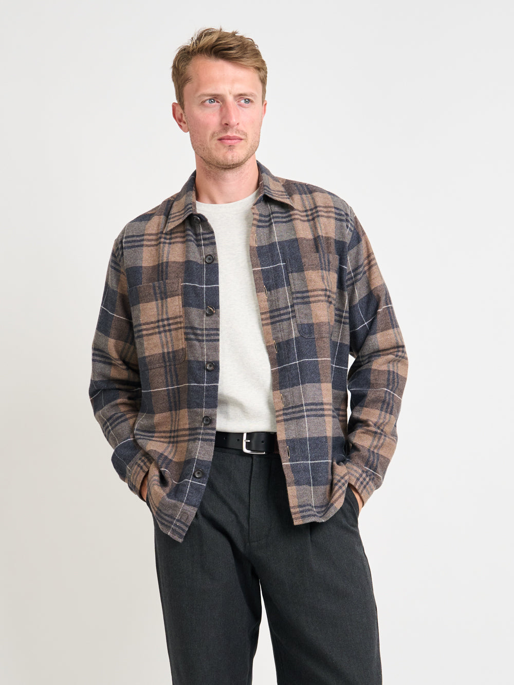 Treviscoe Shirt Larsen Brown