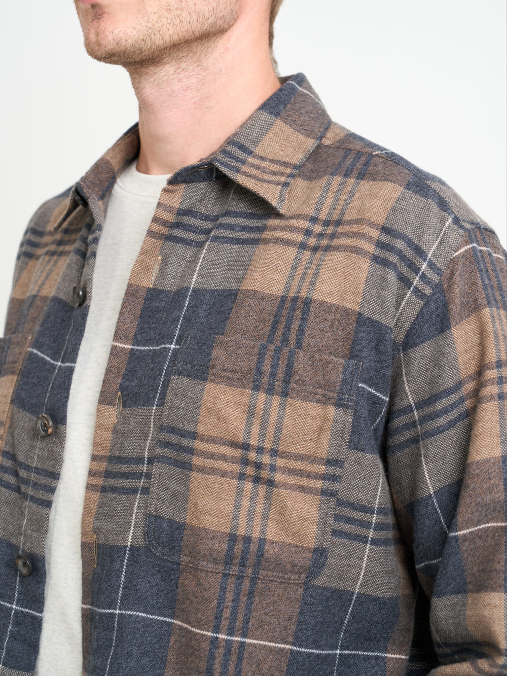 Treviscoe Shirt Larsen Brown
