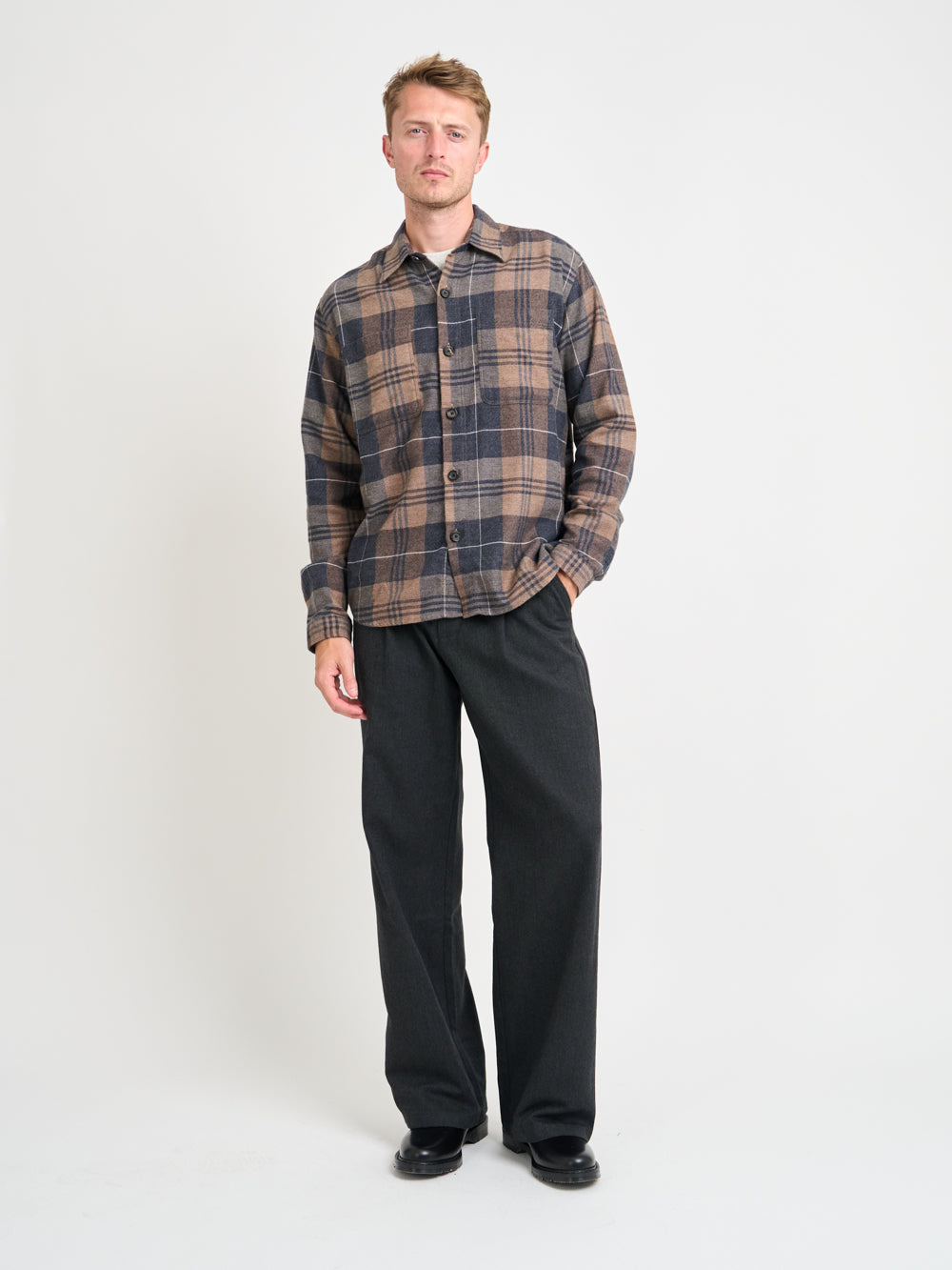 Treviscoe Shirt Larsen Brown