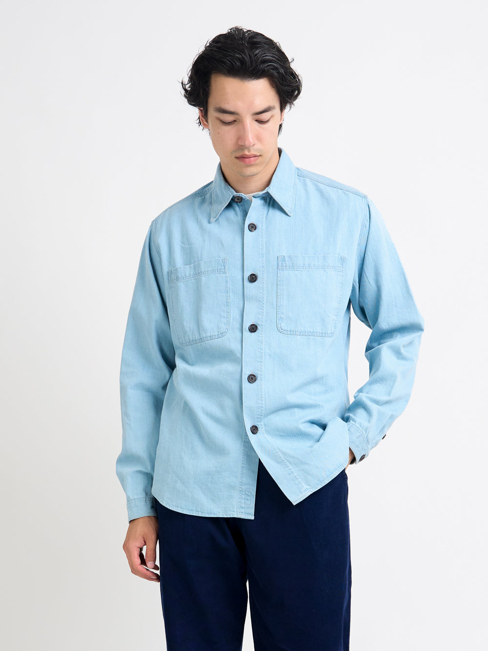 Treviscoe Shirt Mullins Denim Indigo Light