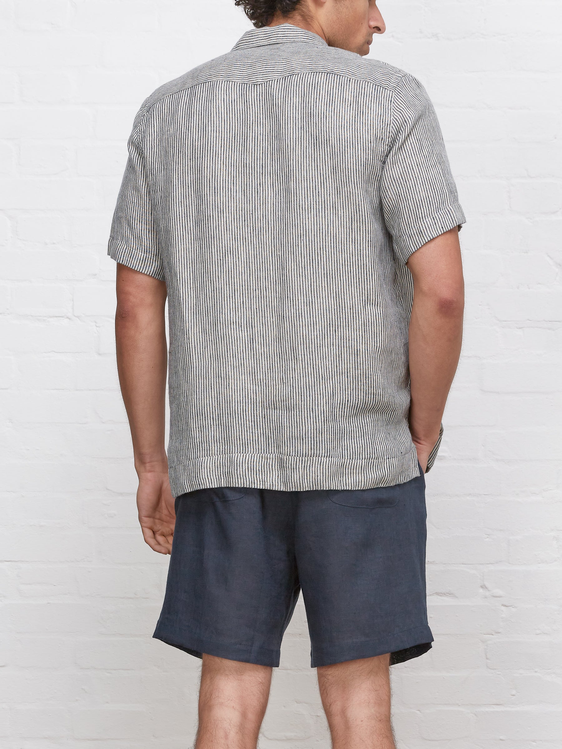 Cuban Short Sleeve Shirt Clement Chambray Blue