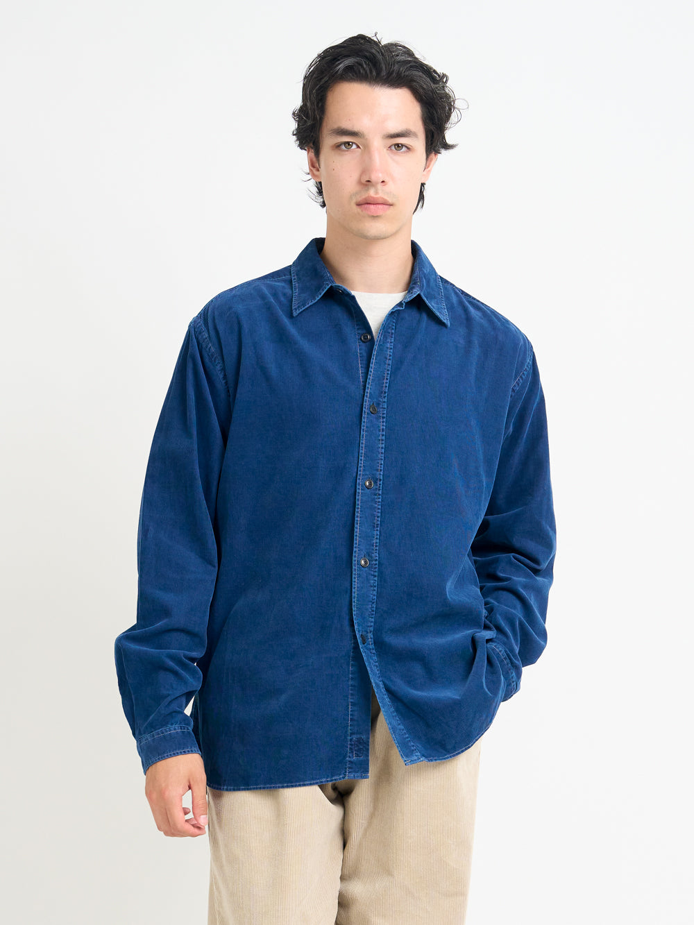 Atlanta Long Sleeve Shirt (Loose Fit) Newson Cord Indigo
