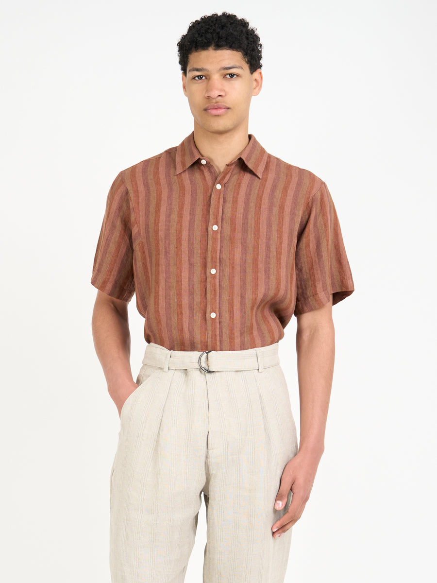 Garrison Short Sleeve Shirt Lowson Terracotta