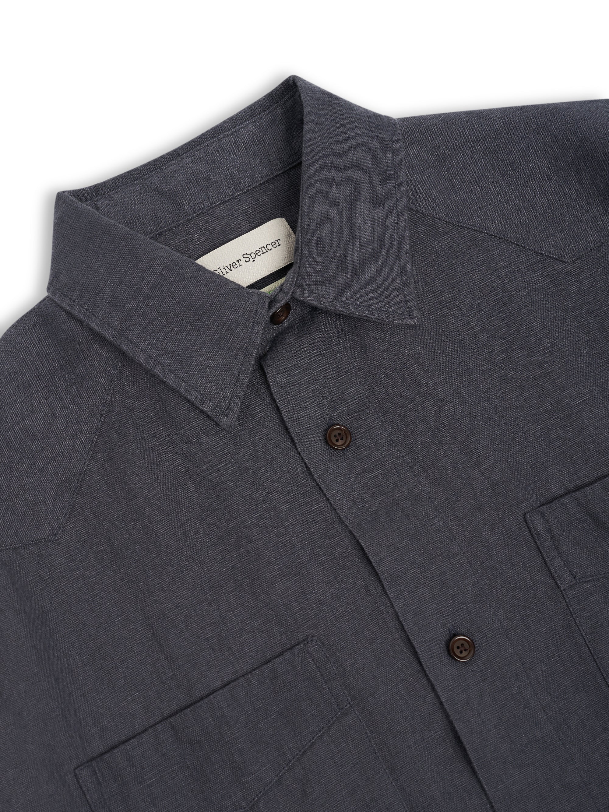Santiago Short Sleeve Shirt Bleeker Gunmetal Grey