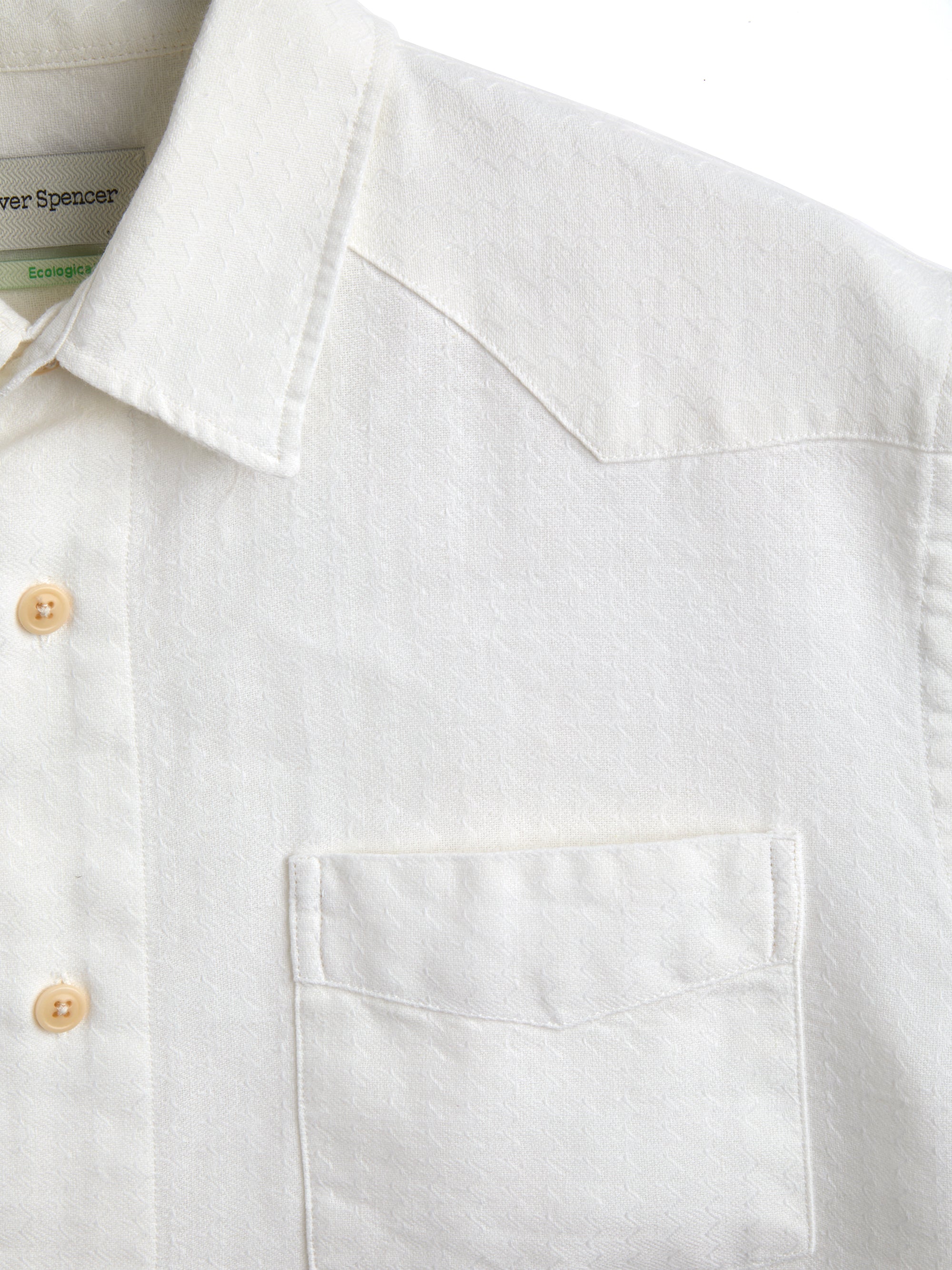 Santiago Short Sleeve Shirt Lennon Cream