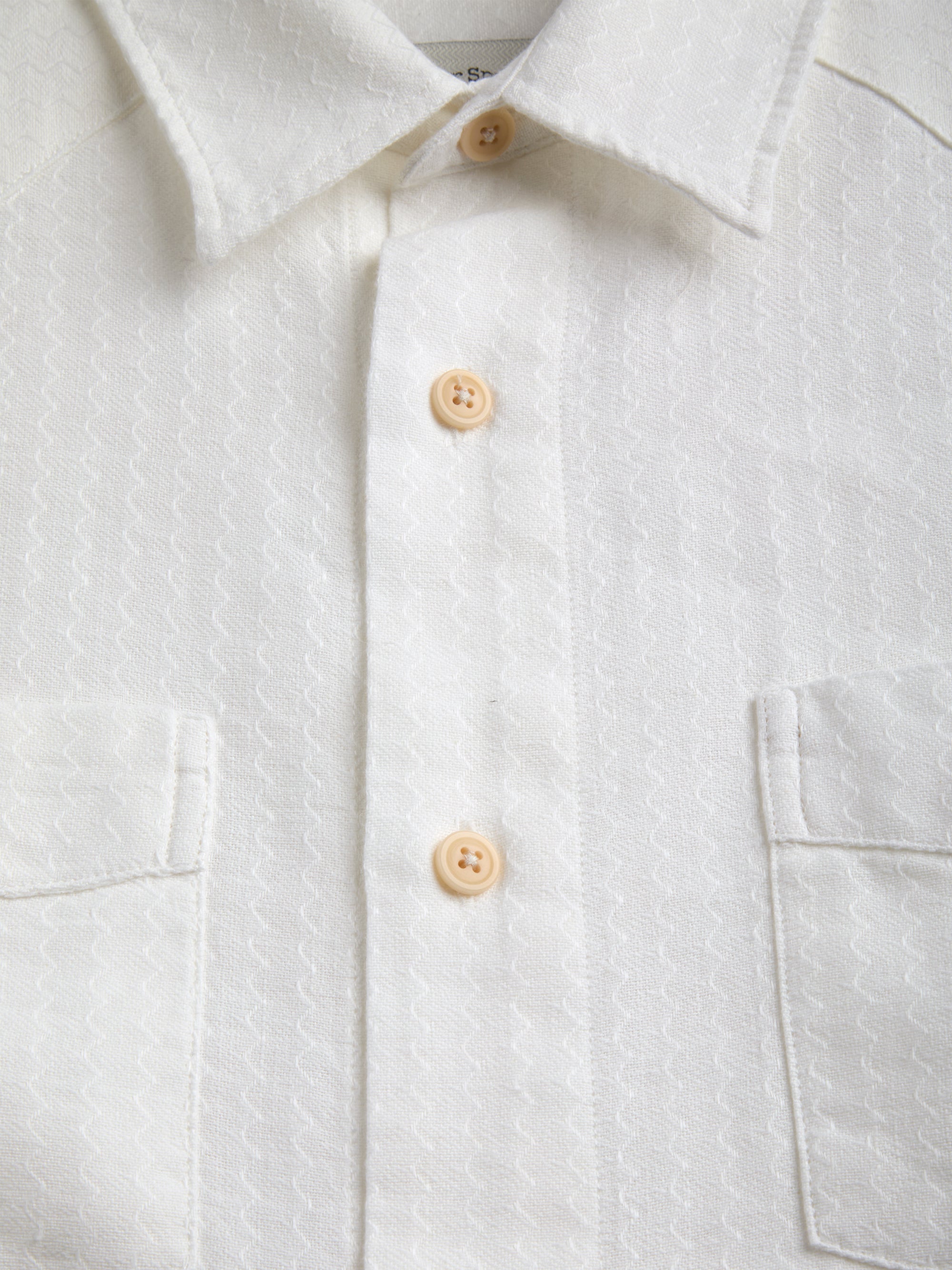 Santiago Short Sleeve Shirt Lennon Cream
