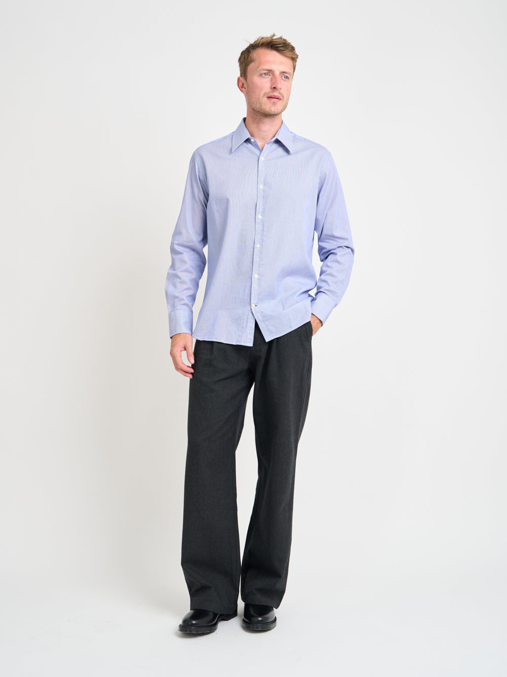 Conduit Classic Shirt Collins White/Blue