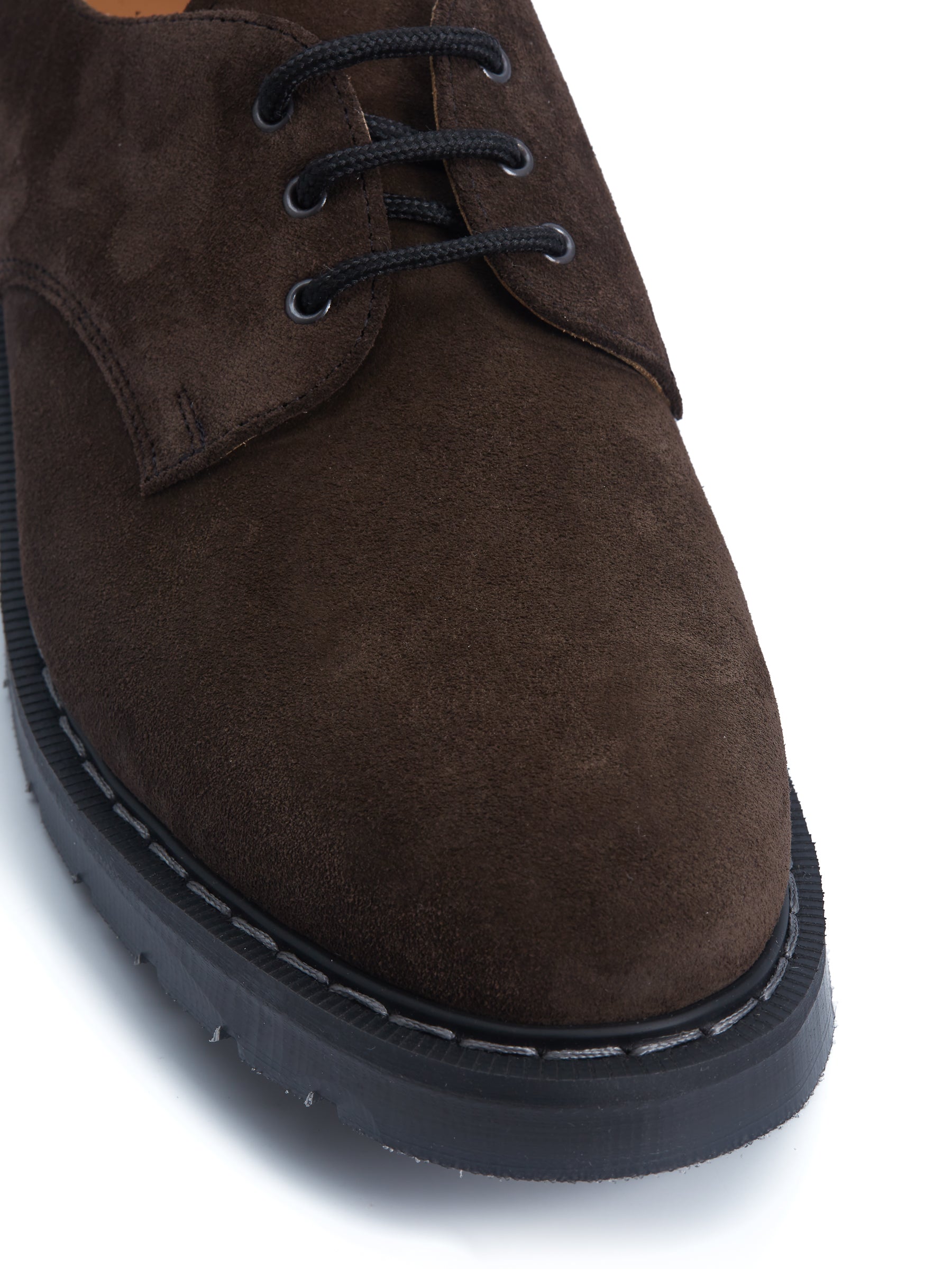 Solovair x Oliver Spencer Brown Suede 3-eye Gibson Shoes
