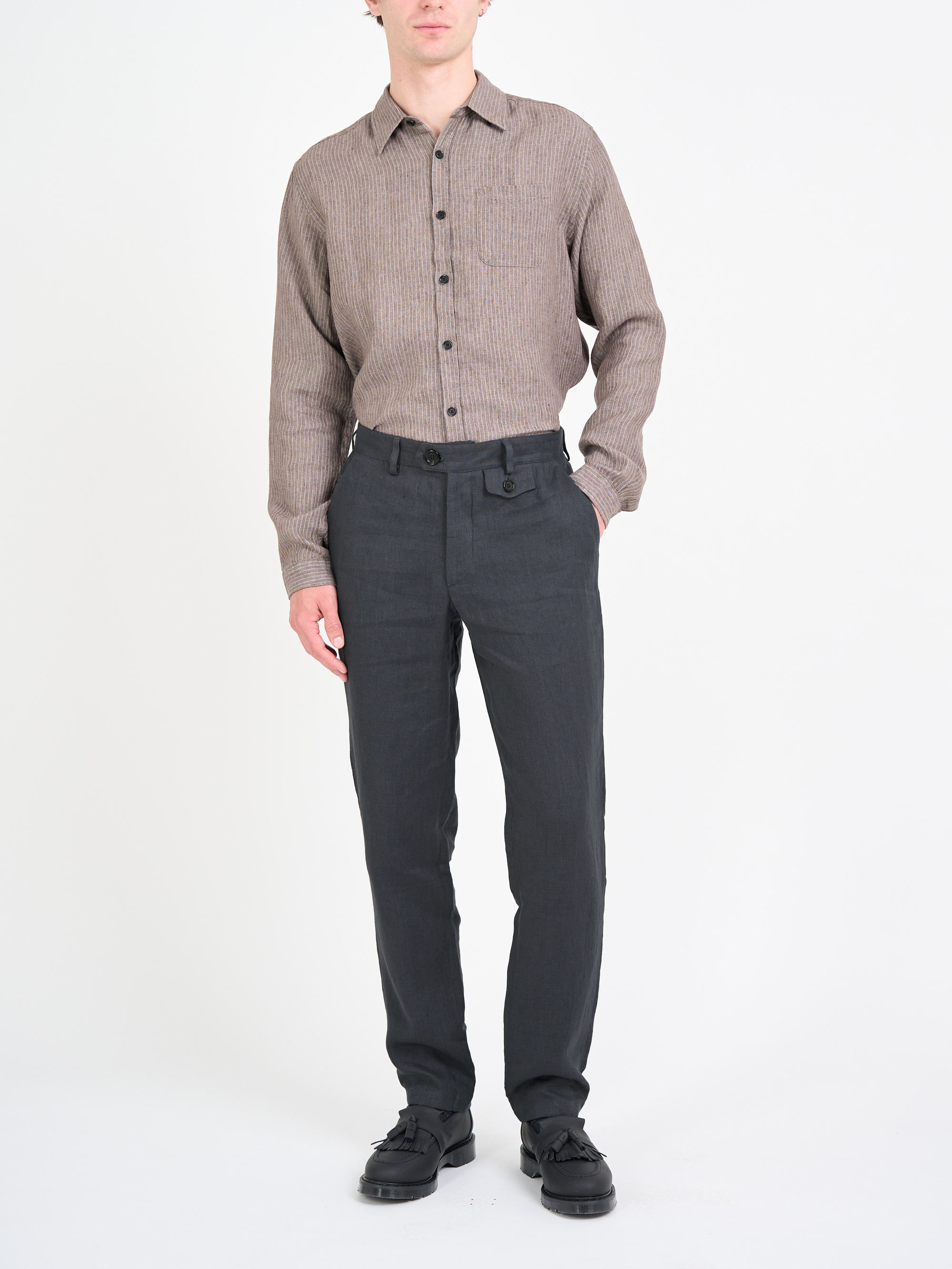 Fishtail Trousers Bleeker Gunmetal Grey