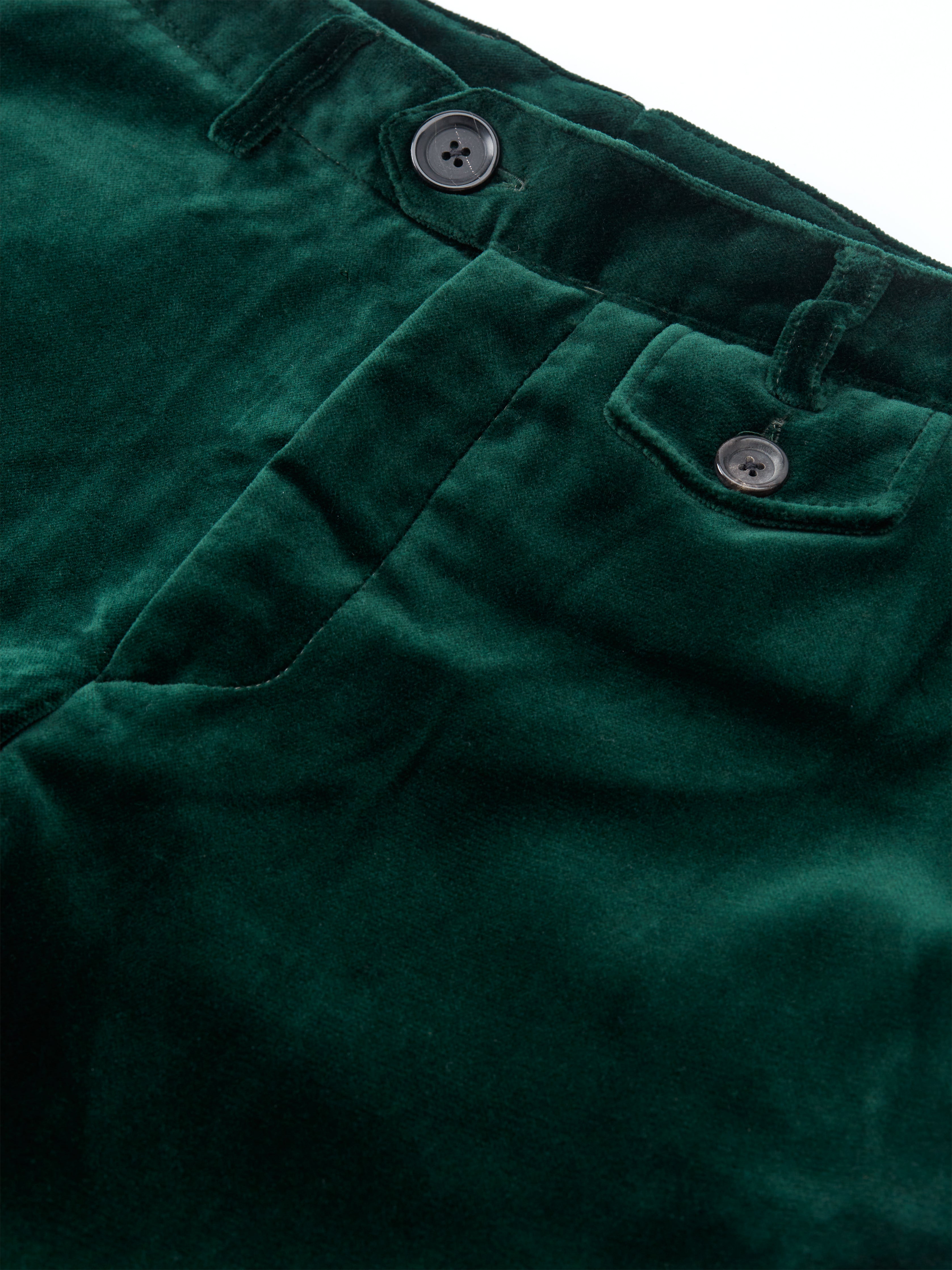Fishtail Trousers Velvet Racing Green