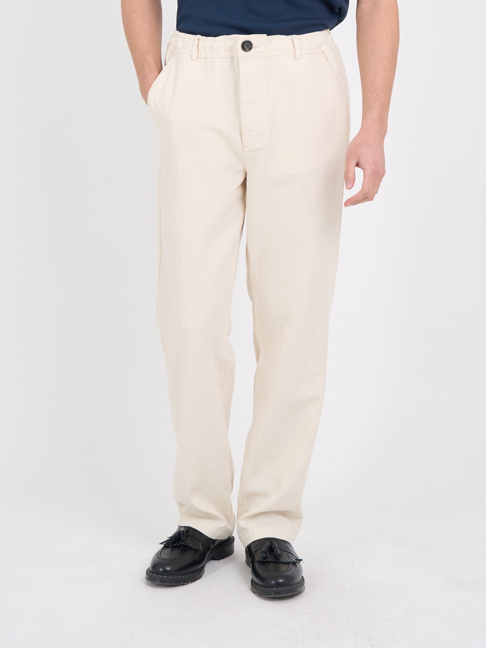 Drawstring Trousers Cairnes Ecru