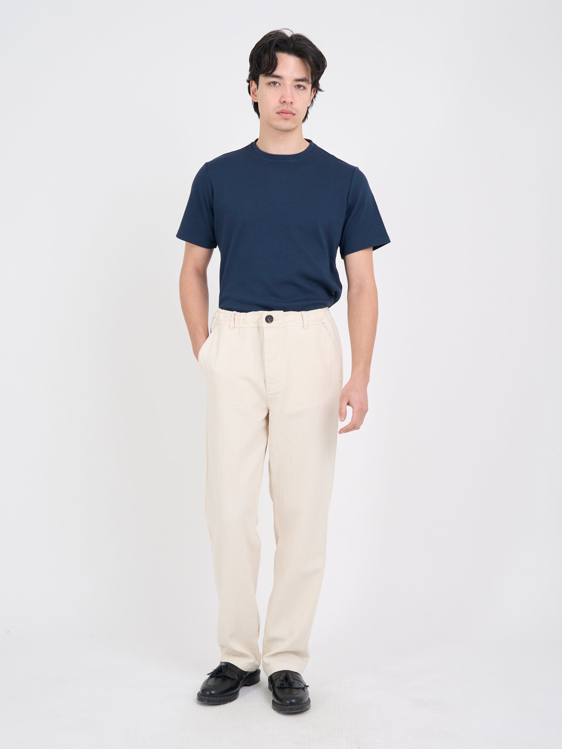 Drawstring Trousers Cairnes Ecru