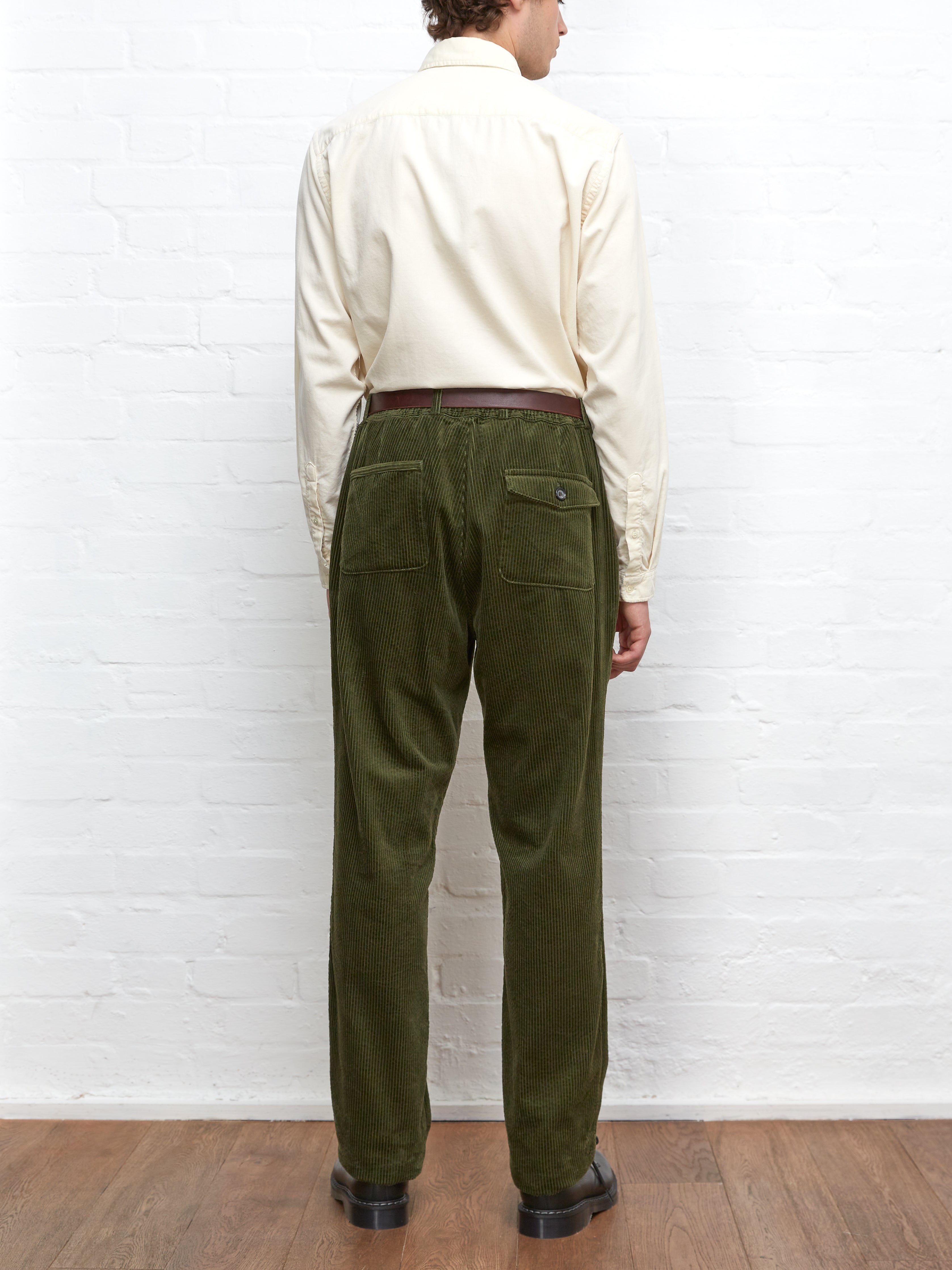 Drawstring Trousers Hudson Cord Green