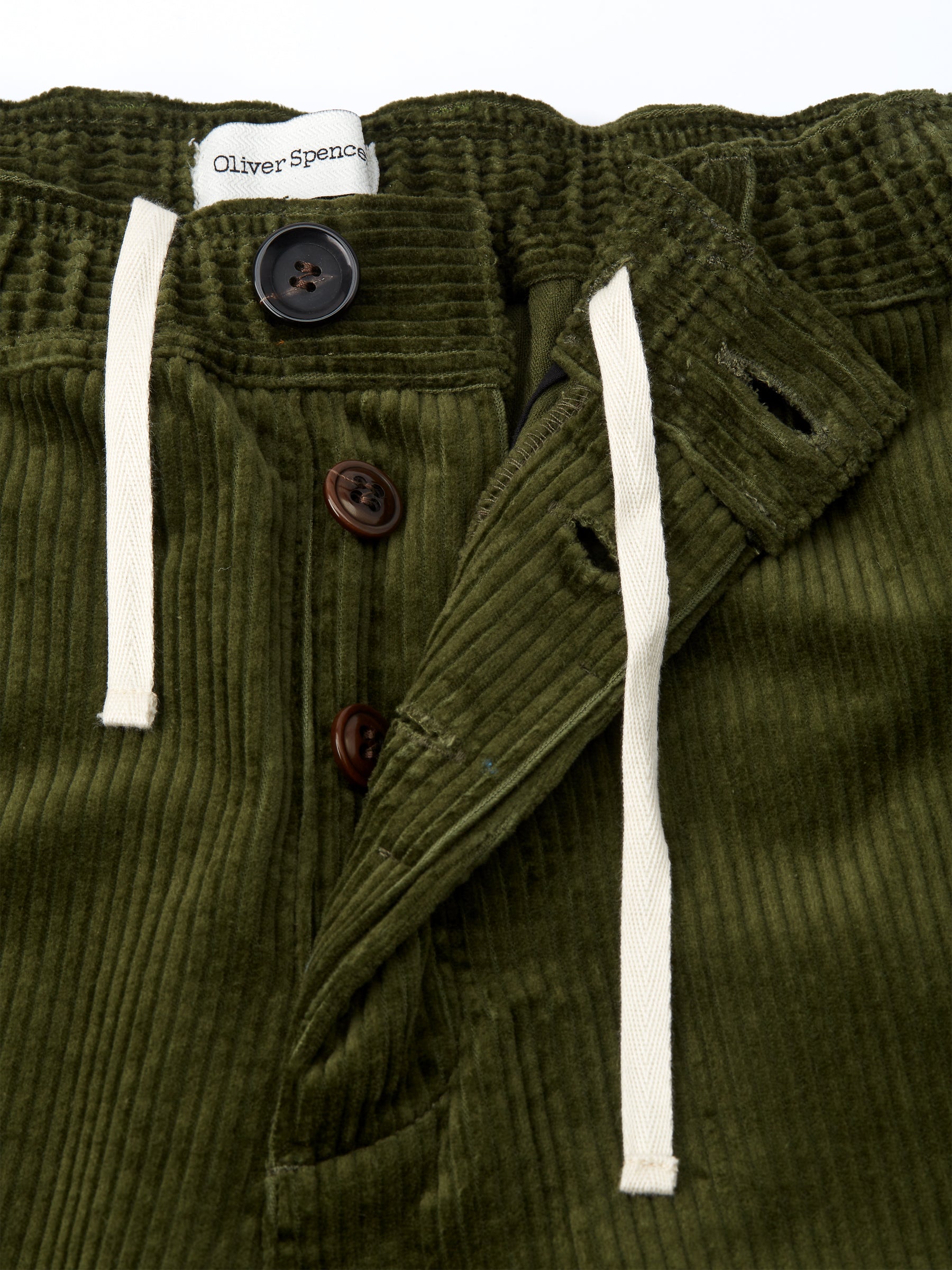 Drawstring Trousers Hudson Cord Green