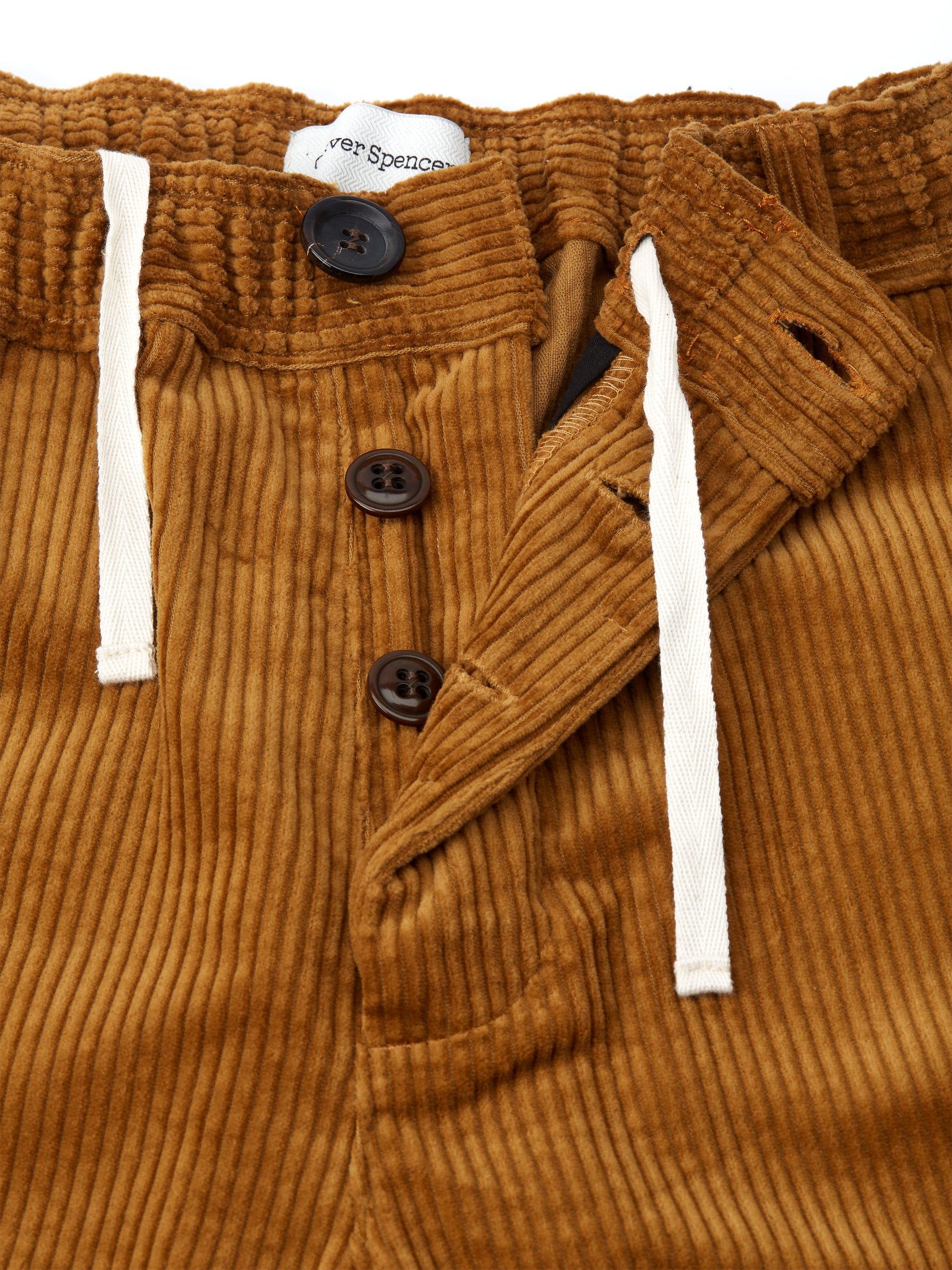 Drawstring Trousers Hudson Cord Tan