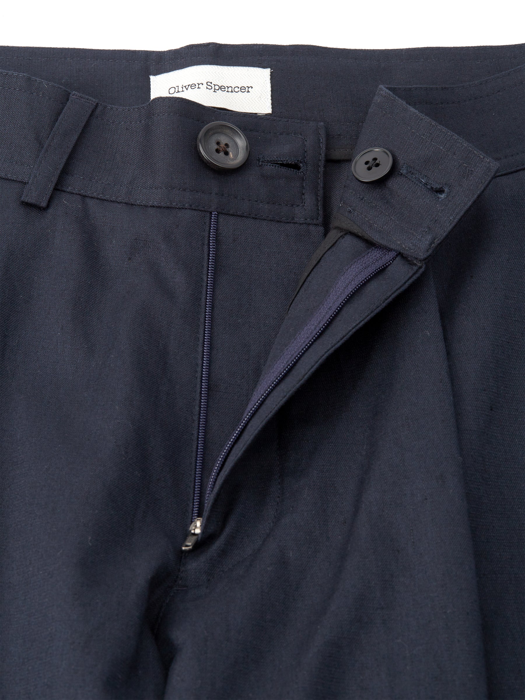 Pleat Trousers Farrell Navy