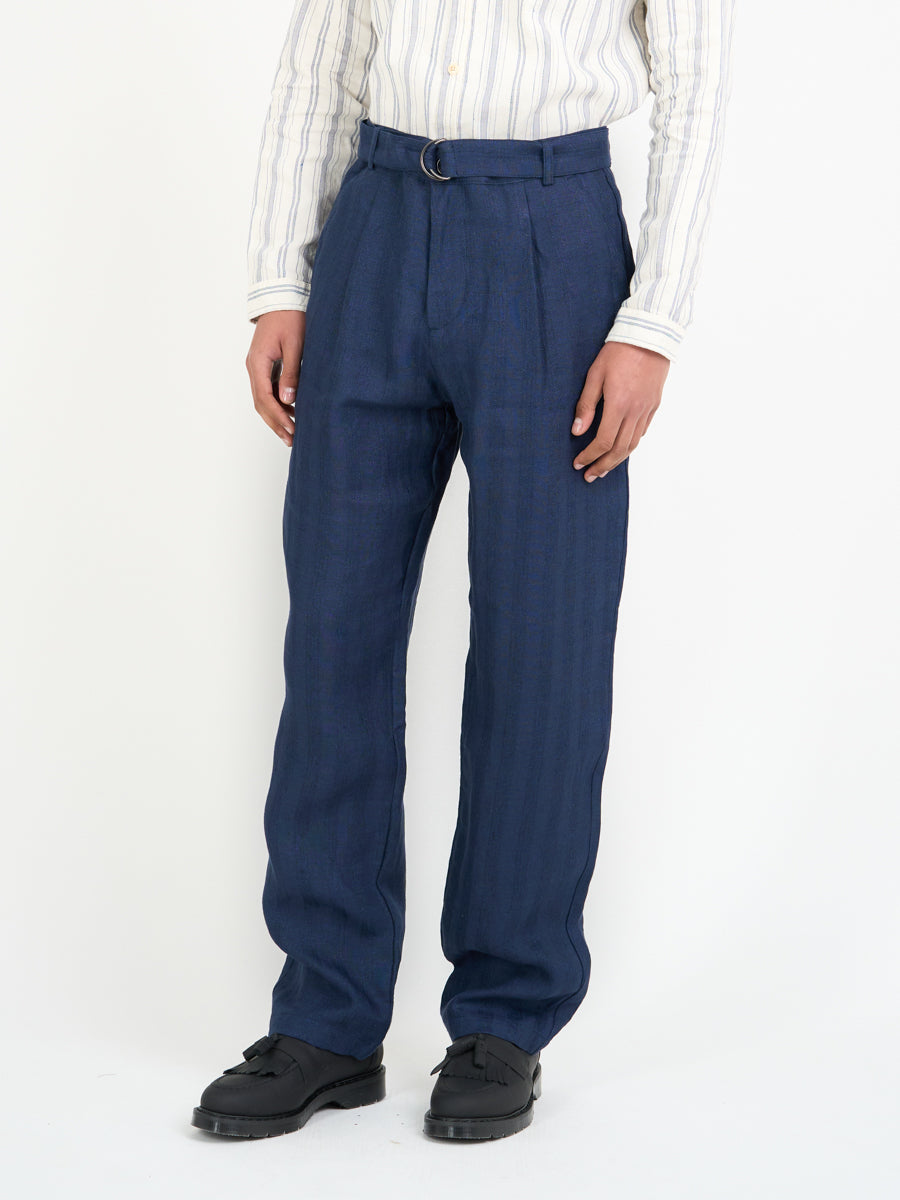 Belted Trousers Arnold Navy