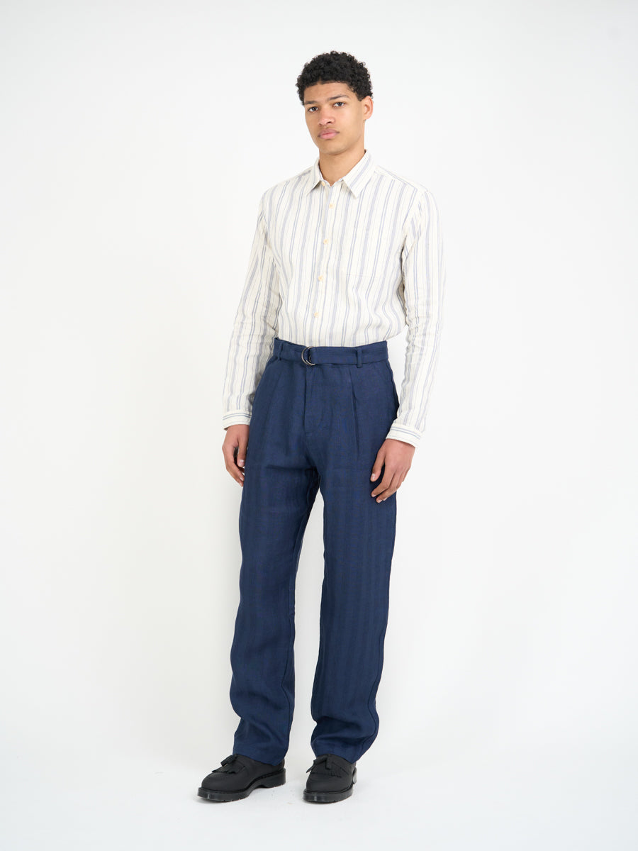 Belted Trousers Arnold Navy