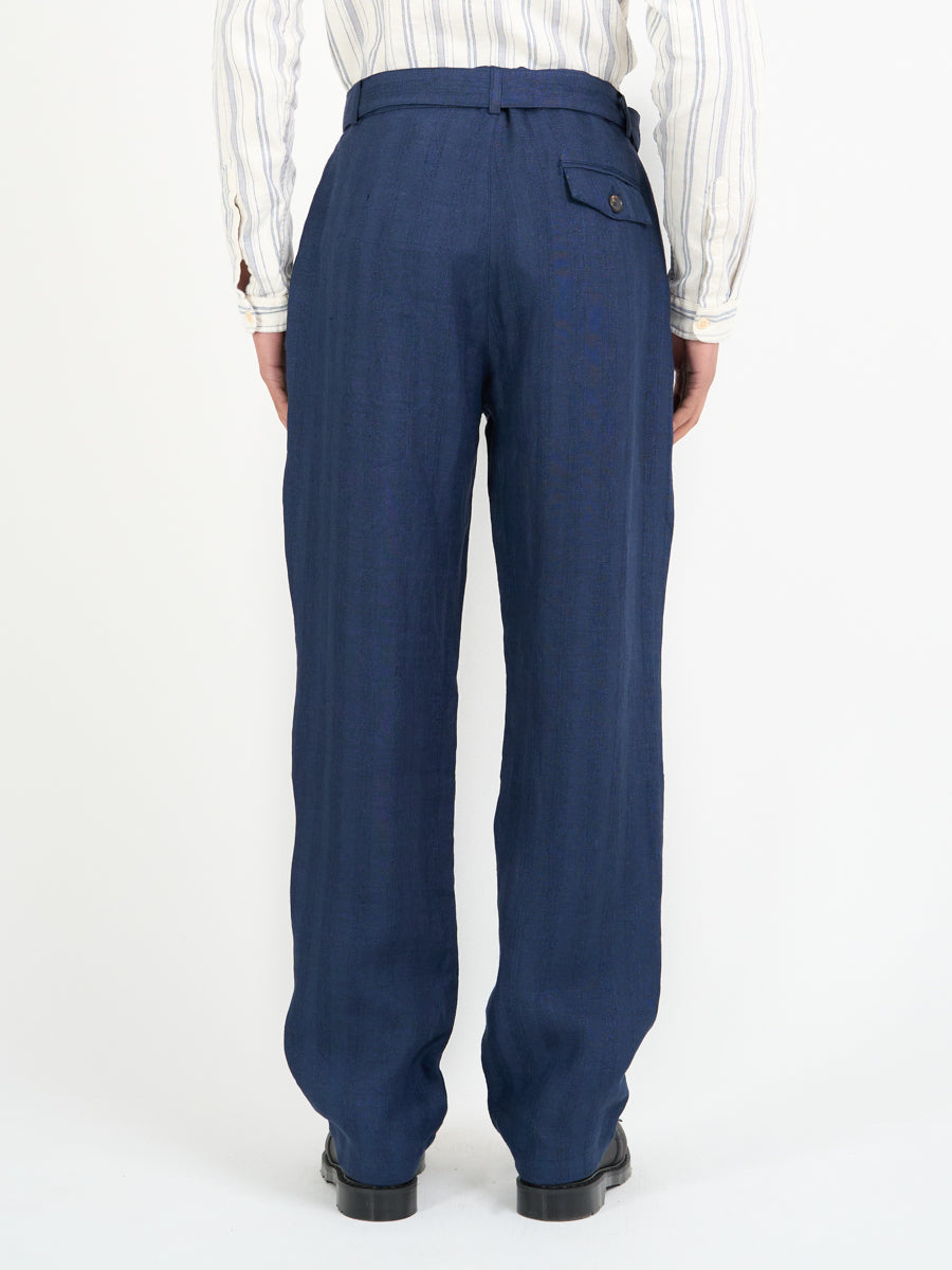 Belted Trousers Arnold Navy