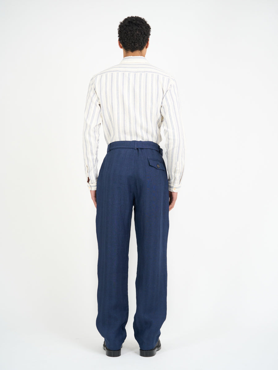 Belted Trousers Arnold Navy