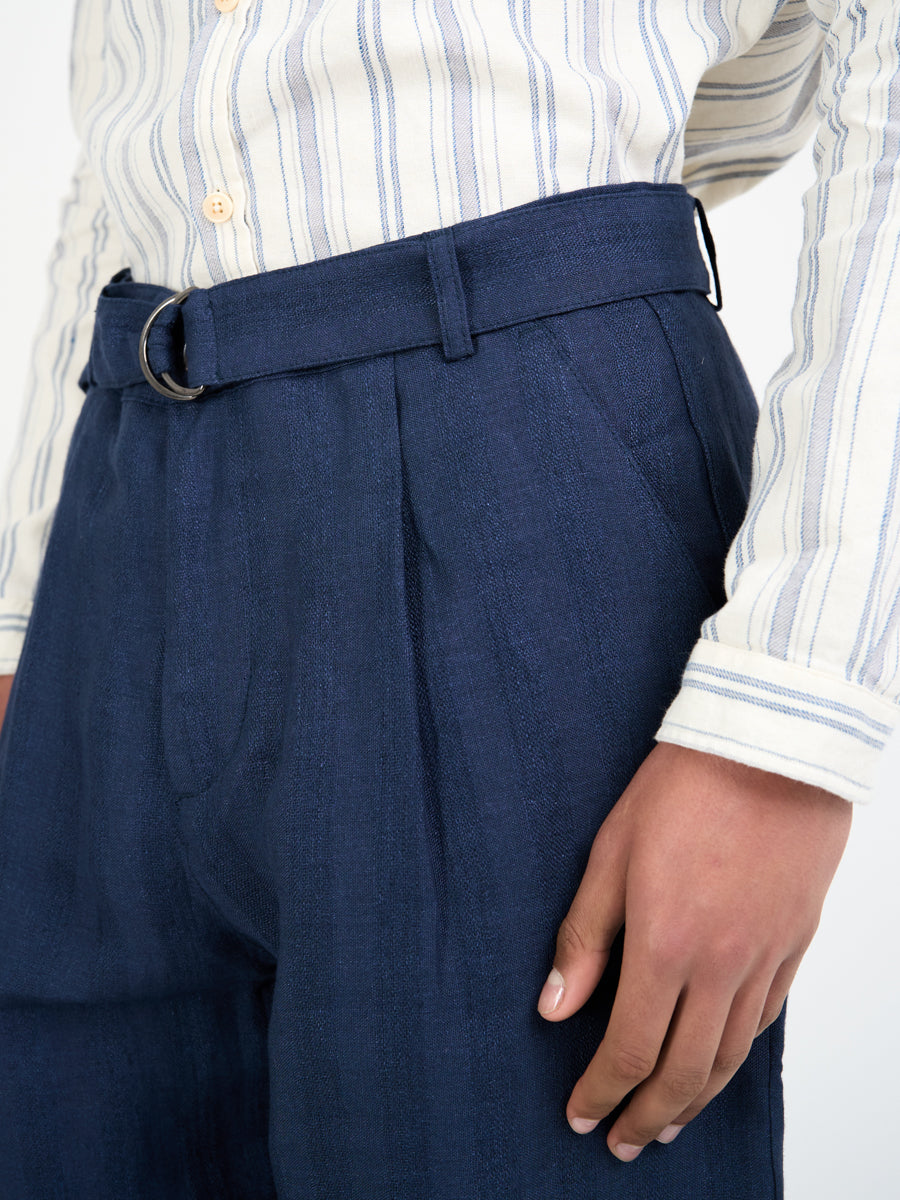 Belted Trousers Arnold Navy