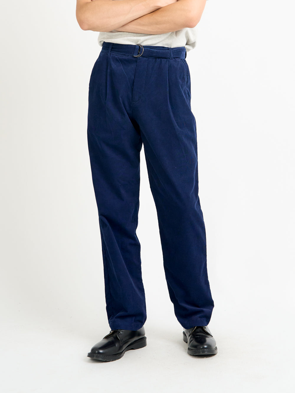 Belted Trousers Newson Cord Indigo