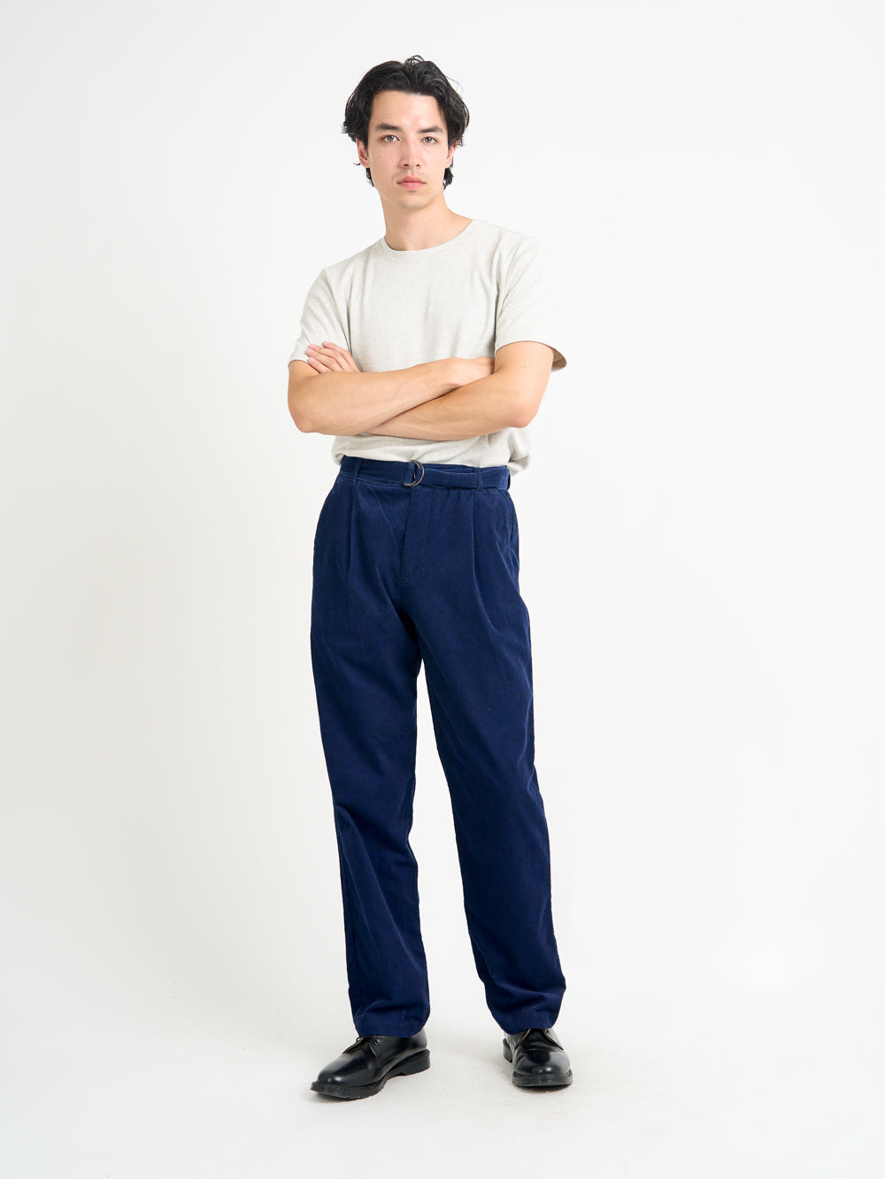 Belted Trousers Newson Cord Indigo
