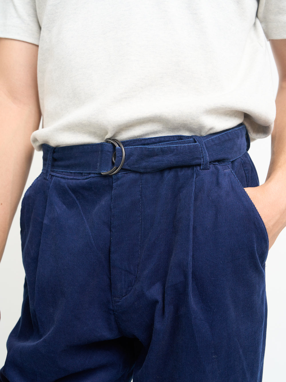 Belted Trousers Newson Cord Indigo