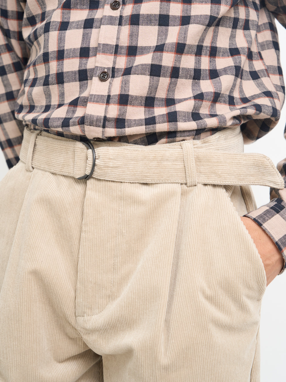 Belted Trousers Sibley Cord Beige