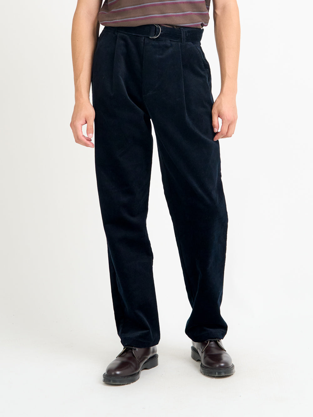 Belted Trousers Sibley Cord Navy