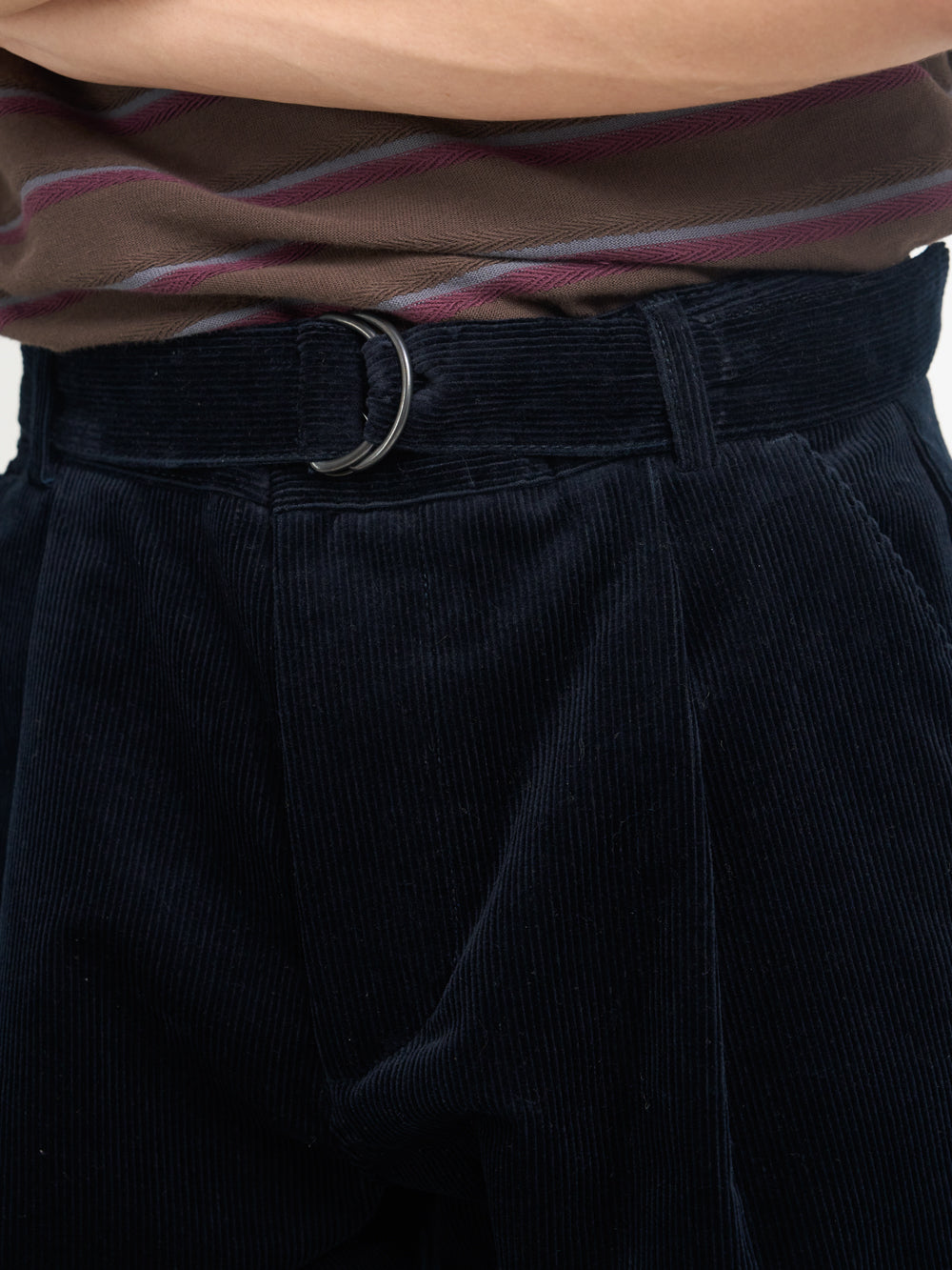 Belted Trousers Sibley Cord Navy