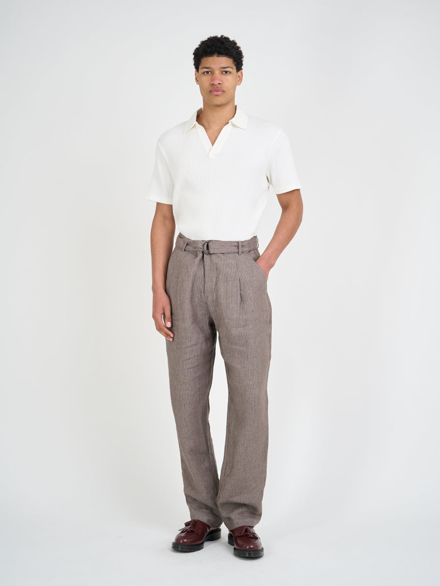 Belted Trousers Wilkins Brown/Pink
