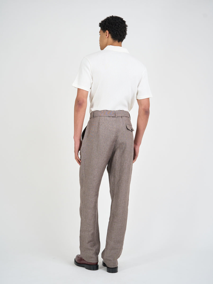 Belted Trousers Wilkins Brown/Pink