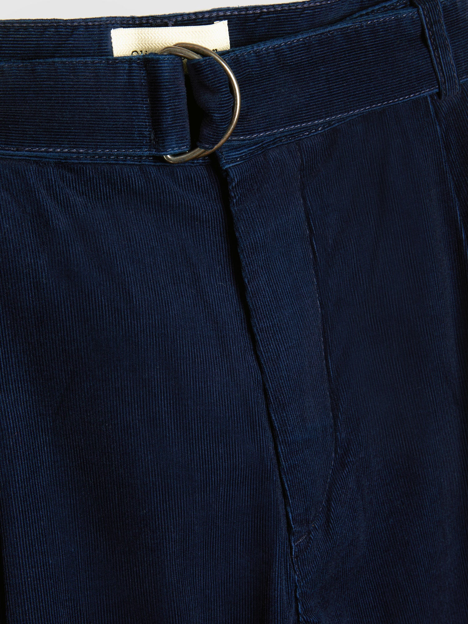 Belted Trousers Newson Cord Indigo Blue