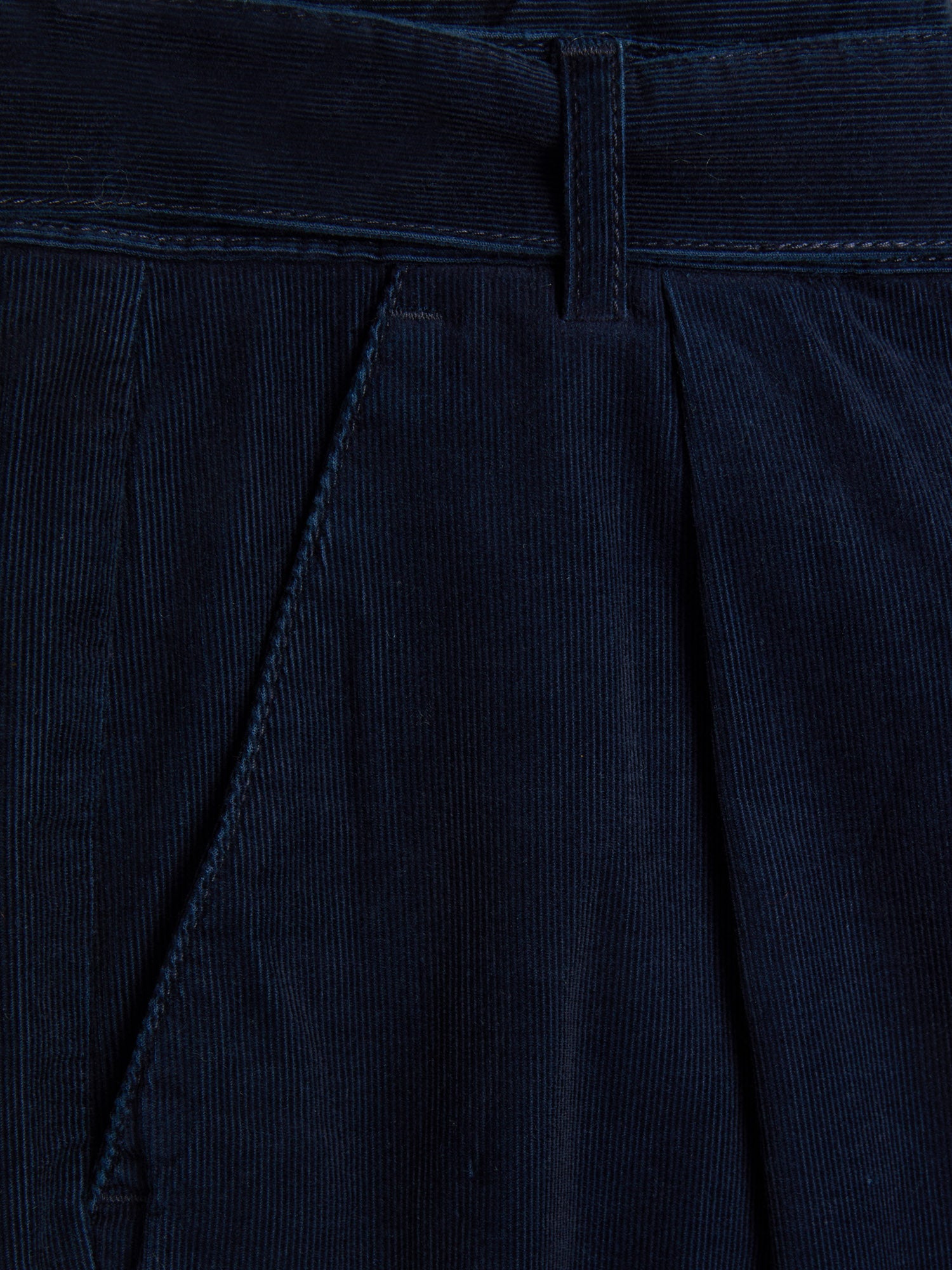 Belted Trousers Newson Cord Indigo