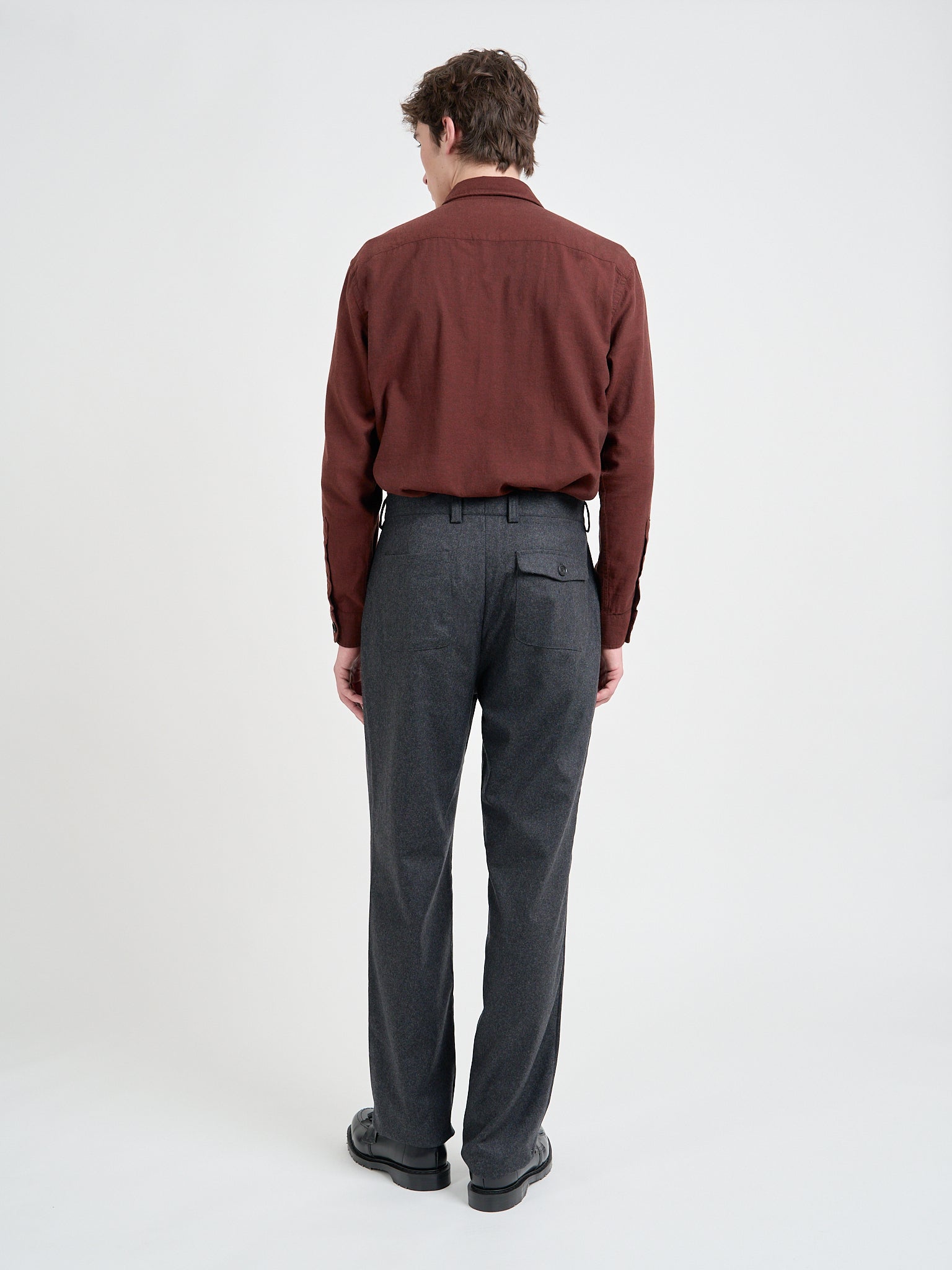 Morton Pleated Trousers Richards Charcoal