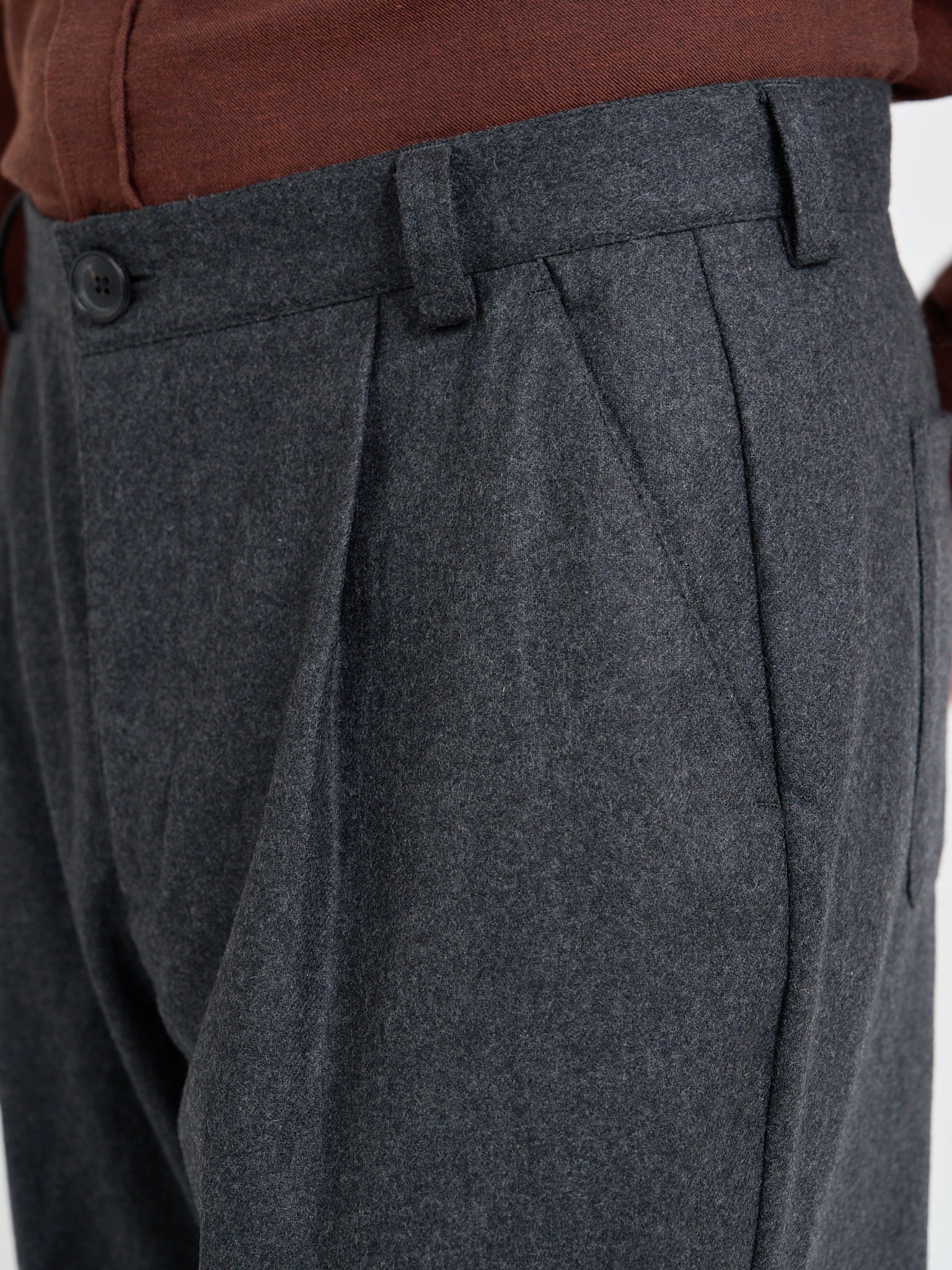 Morton Pleated Trousers Richards Charcoal
