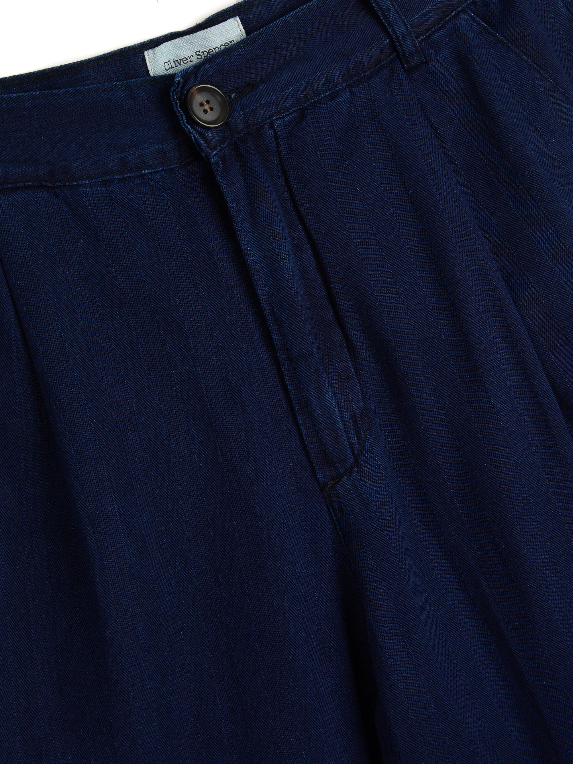 Morton Pleated Trousers Faye Indigo Blue