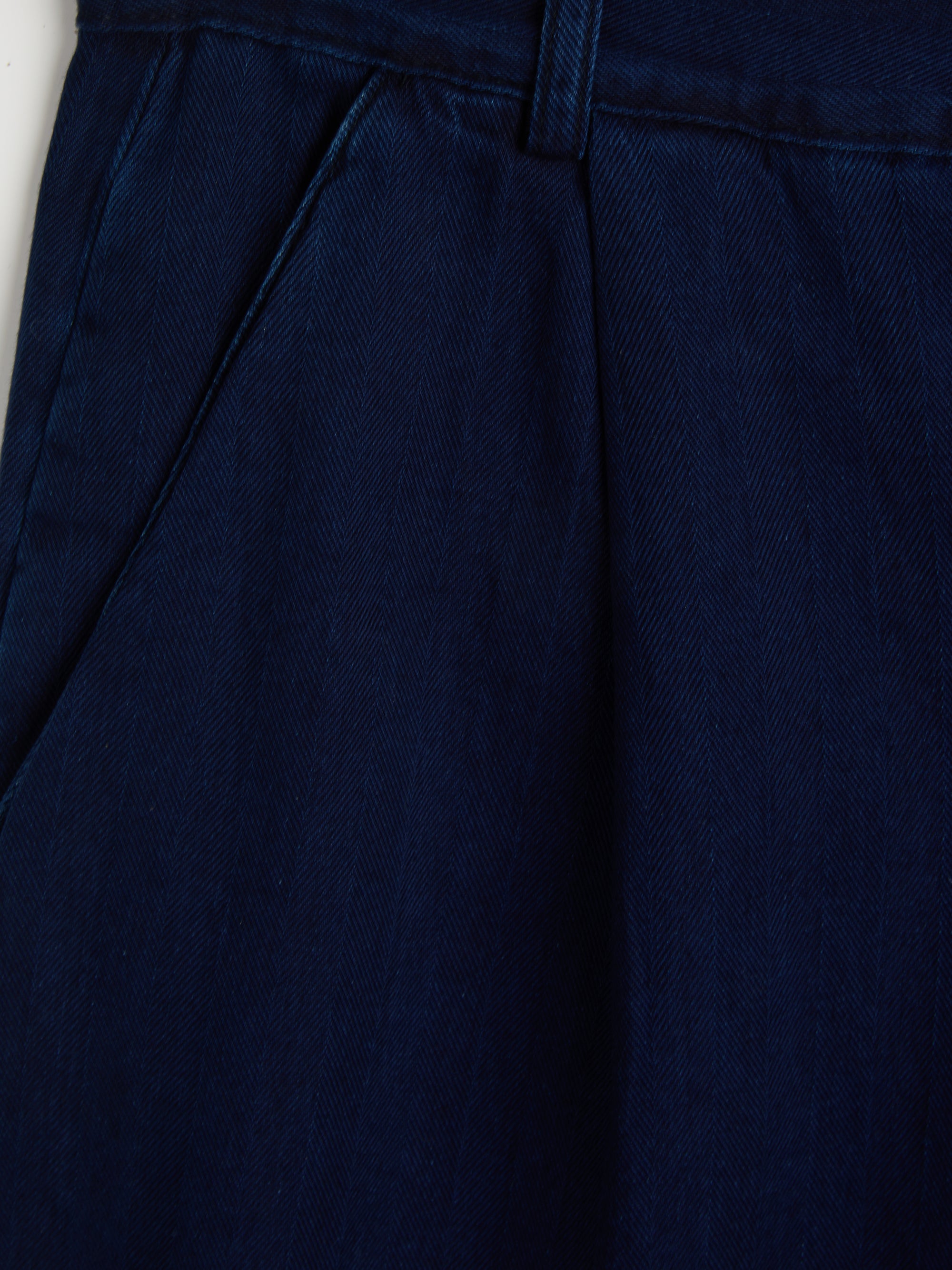 Morton Pleated Trousers Faye Indigo Blue