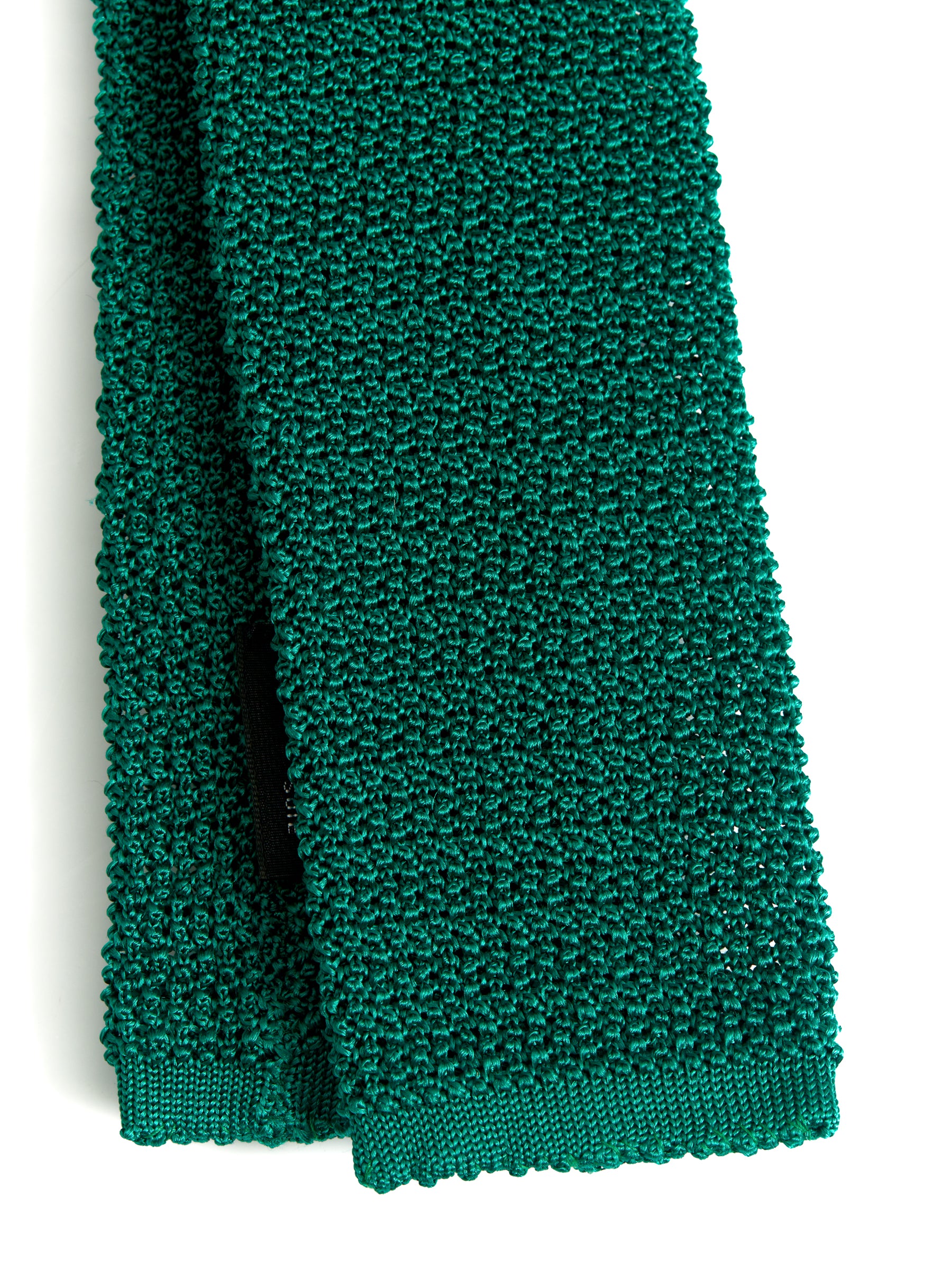 Silk Knitted Tie Green