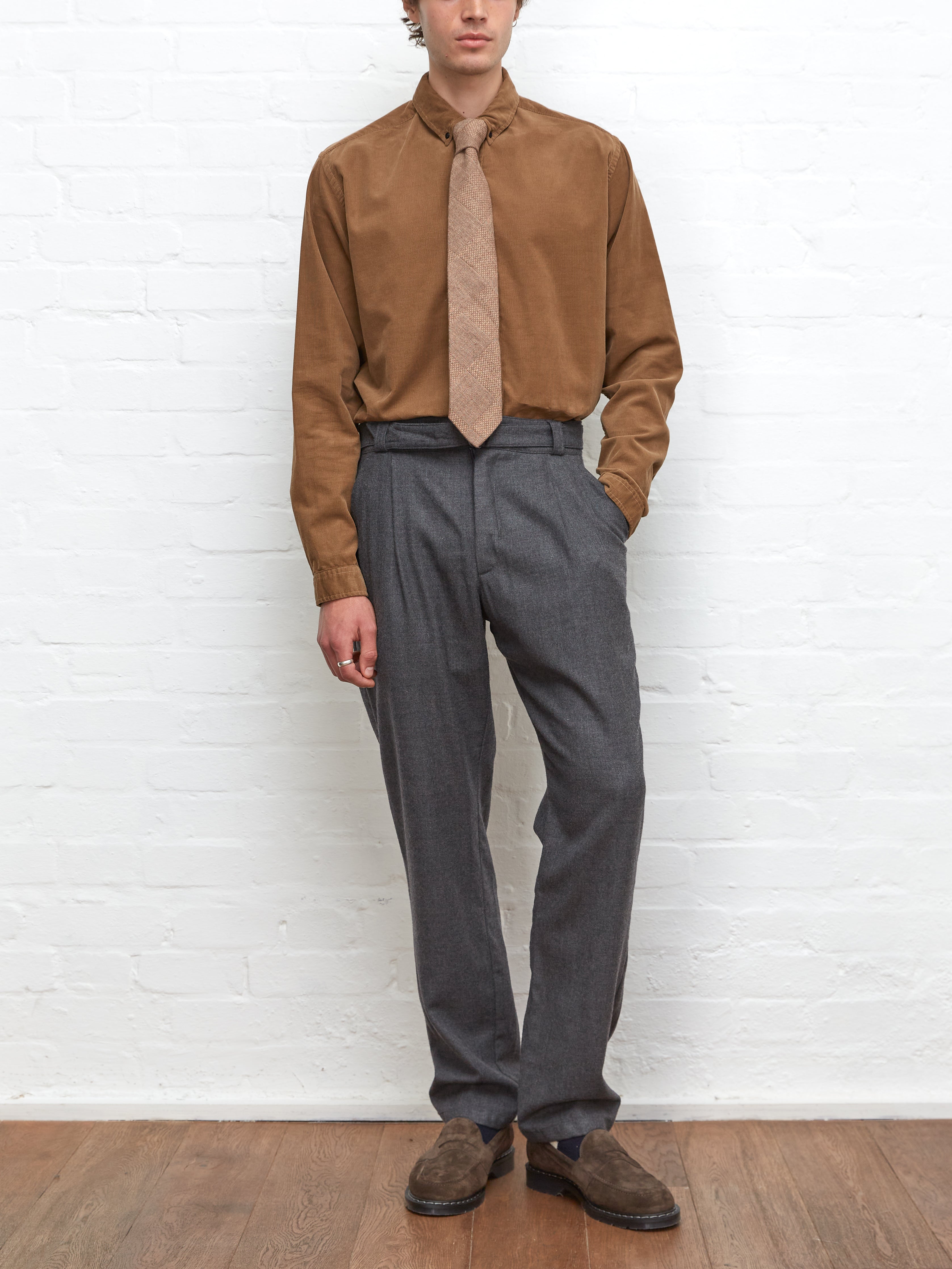 Belted Trousers Birkbeck Charcoal