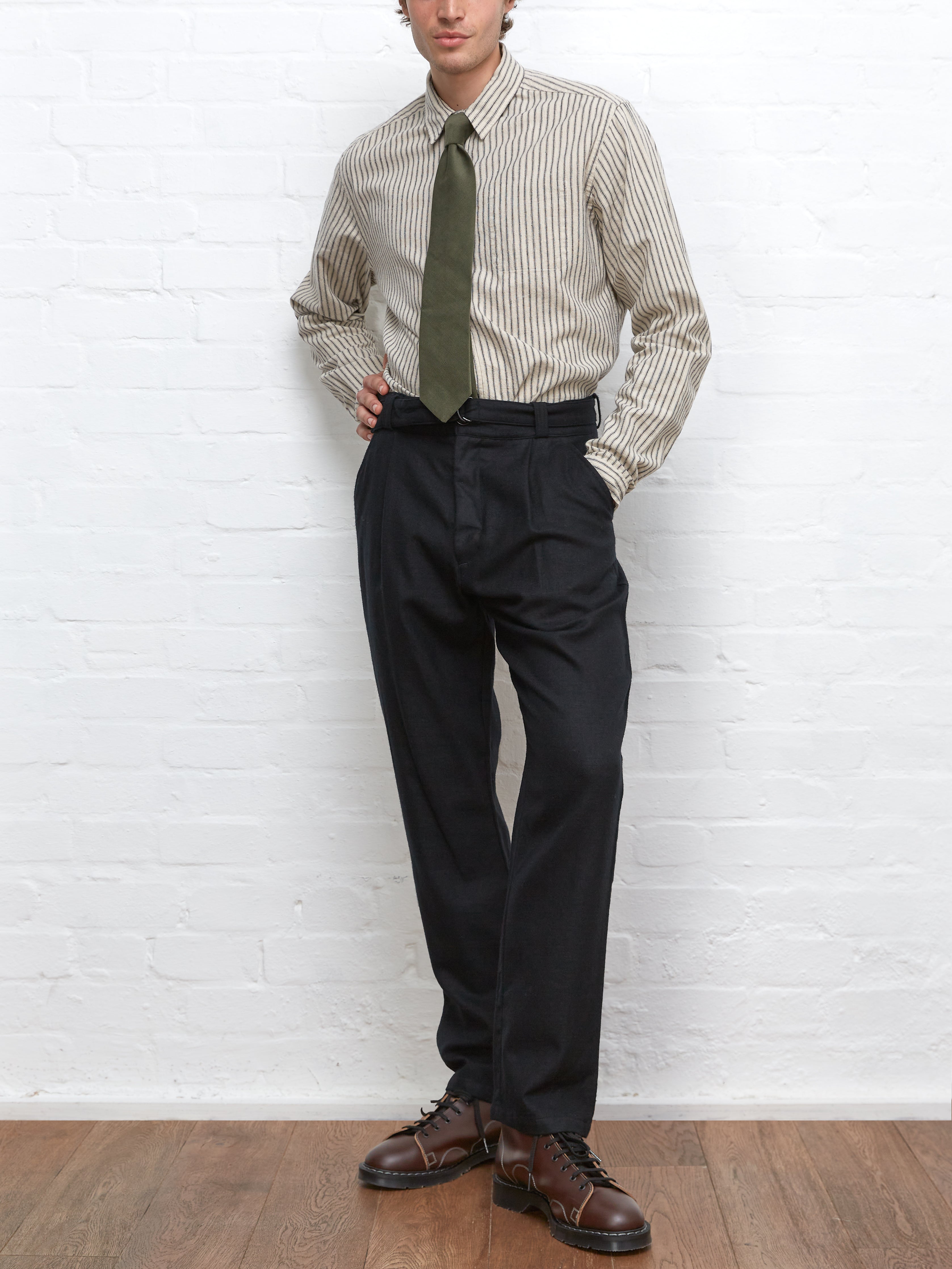 Belted Trousers Birkbeck Navy