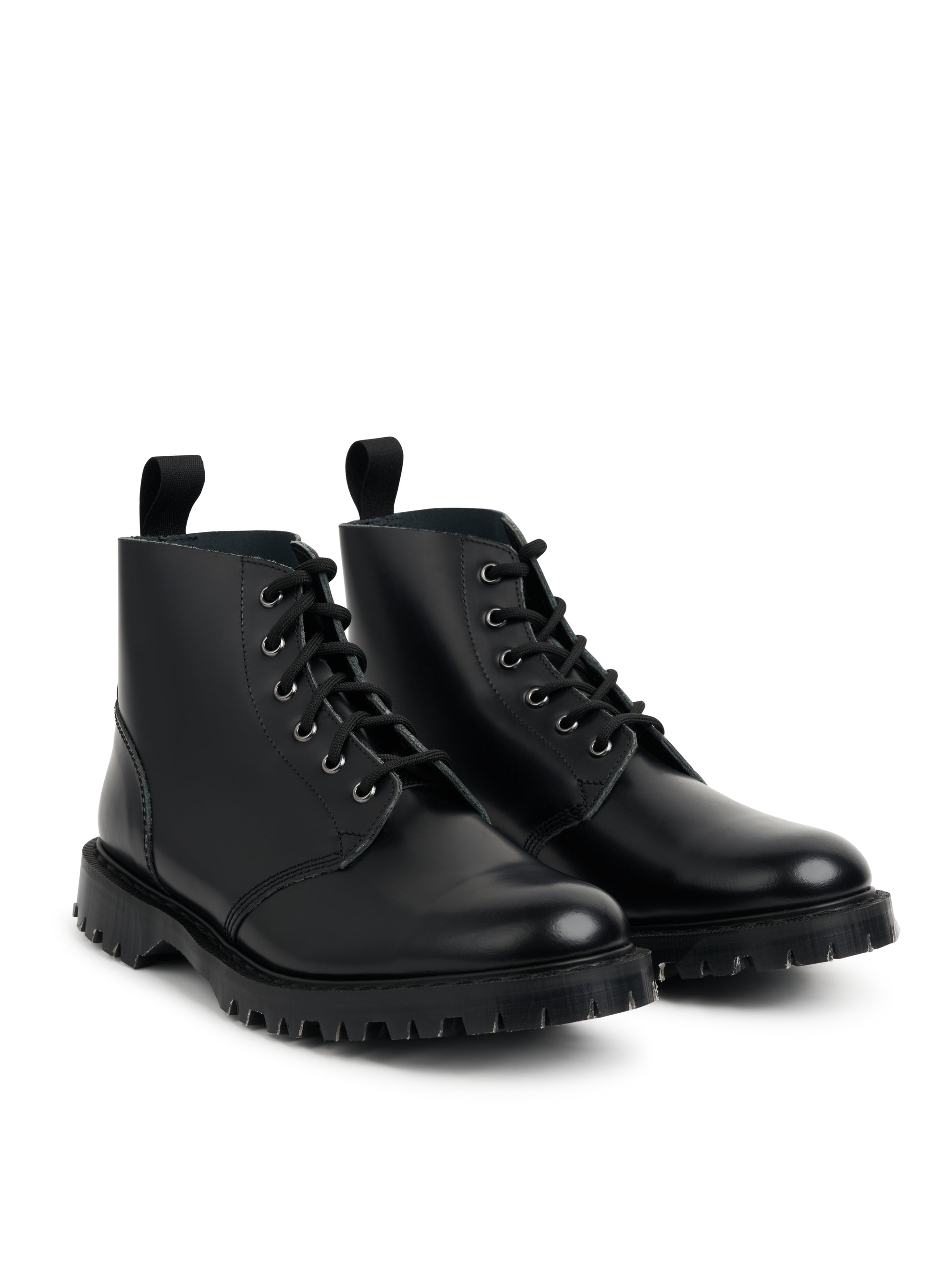 Solovair x Oliver Spencer Black Hi Shine Leather Astronaut Boot