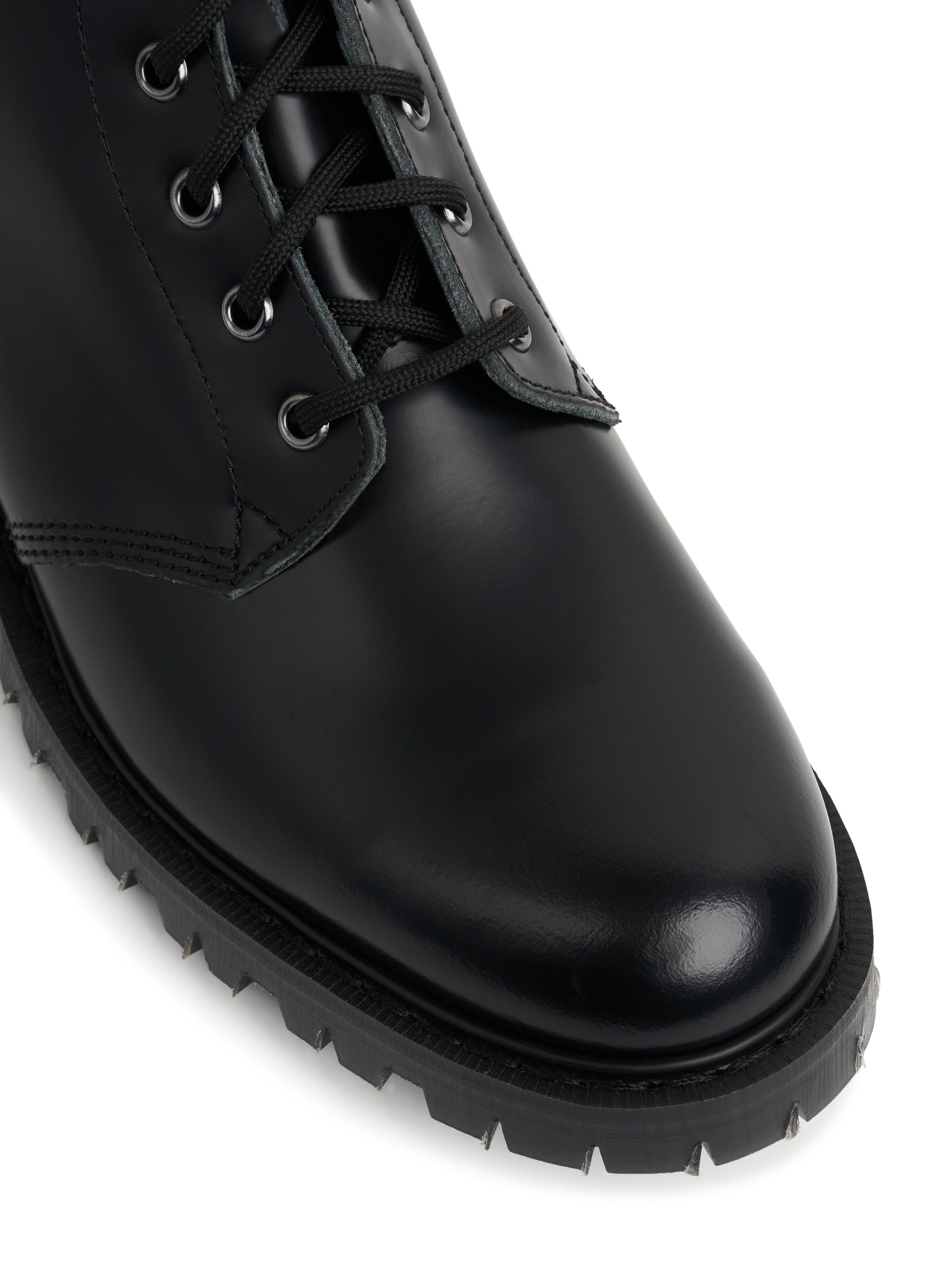 Solovair x Oliver Spencer Black Hi Shine Leather Astronaut Boot