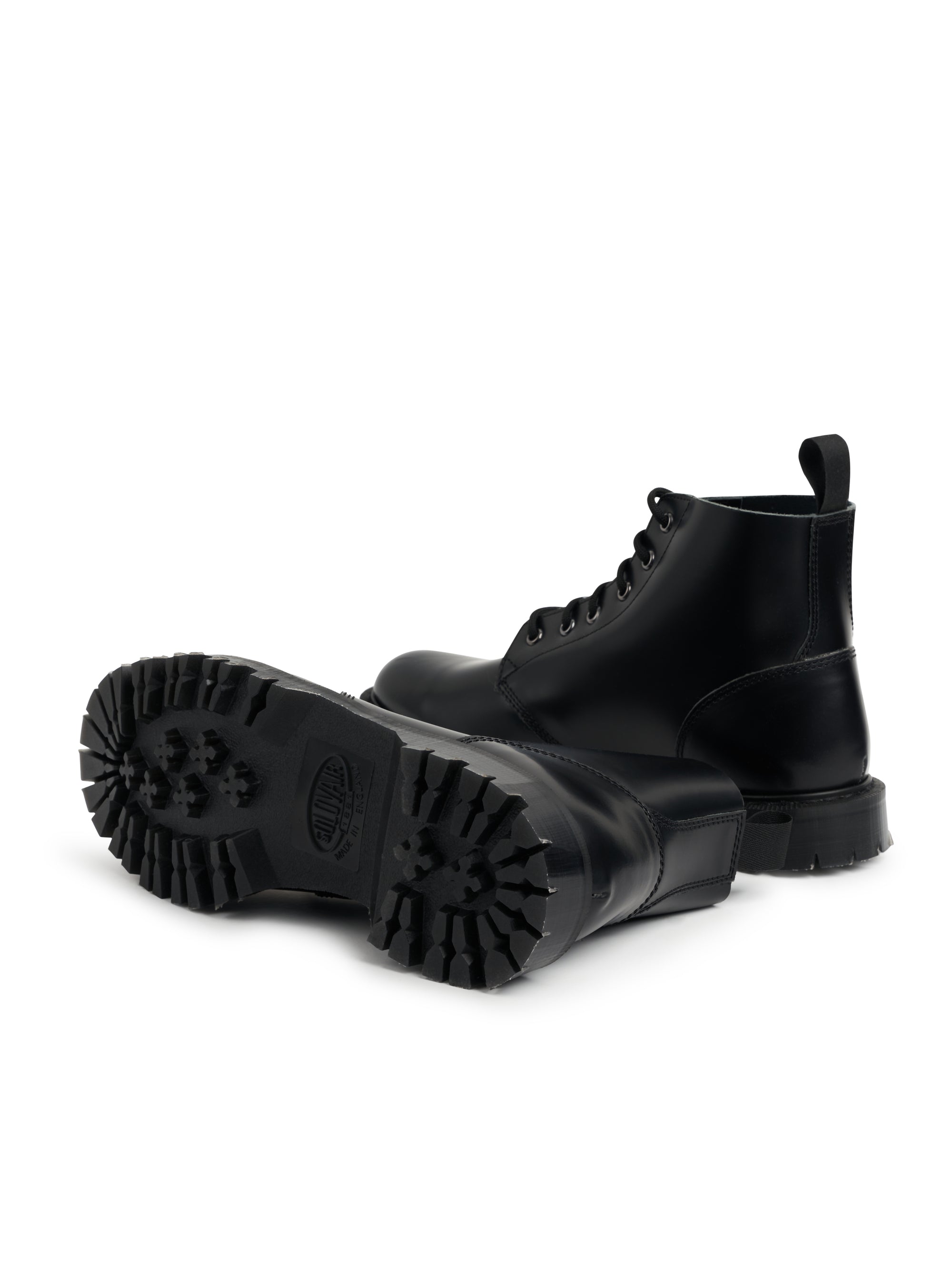Solovair x Oliver Spencer Black Hi Shine Leather Astronaut Boot