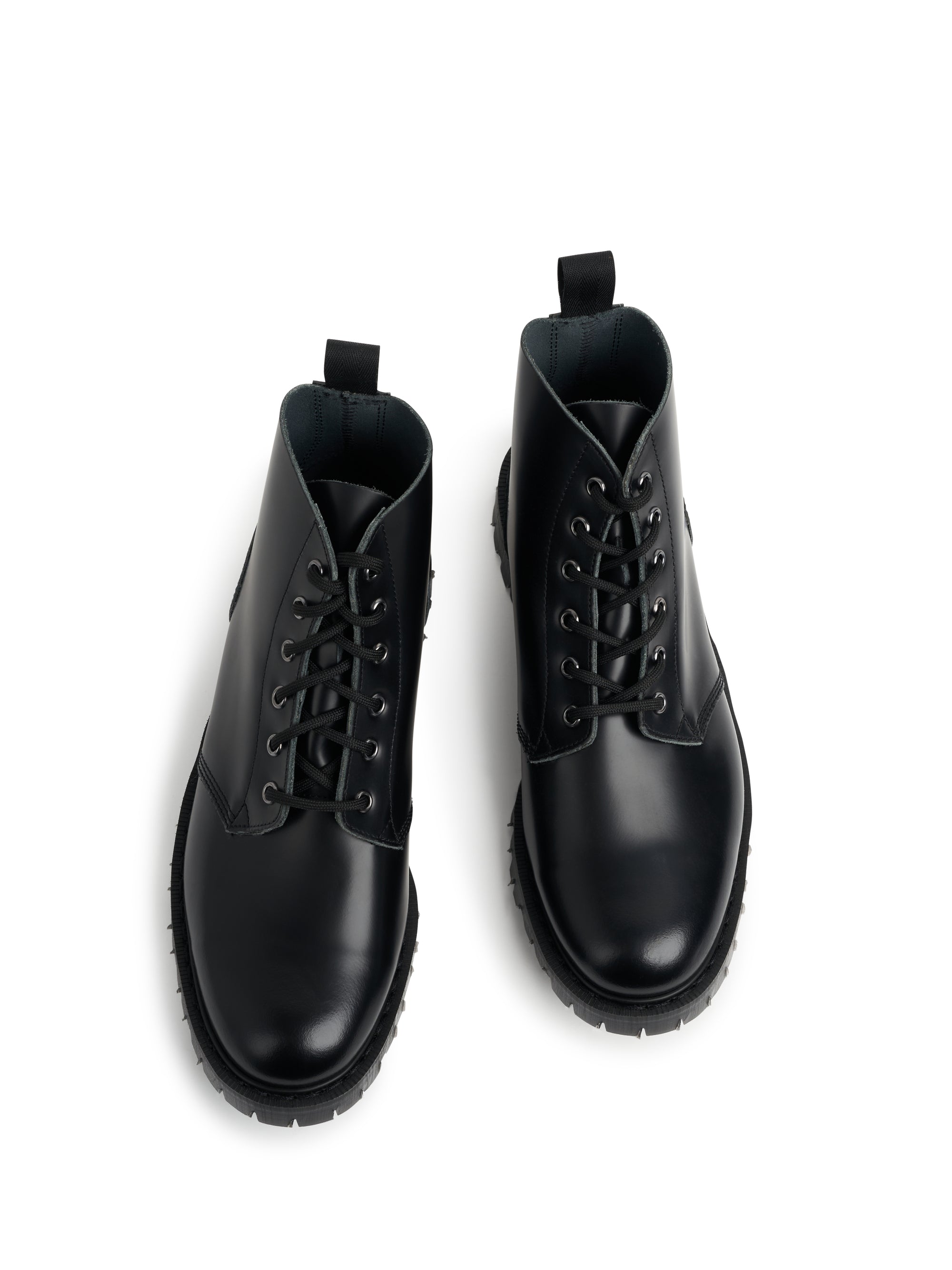Solovair x Oliver Spencer Black Hi Shine Leather Astronaut Boot