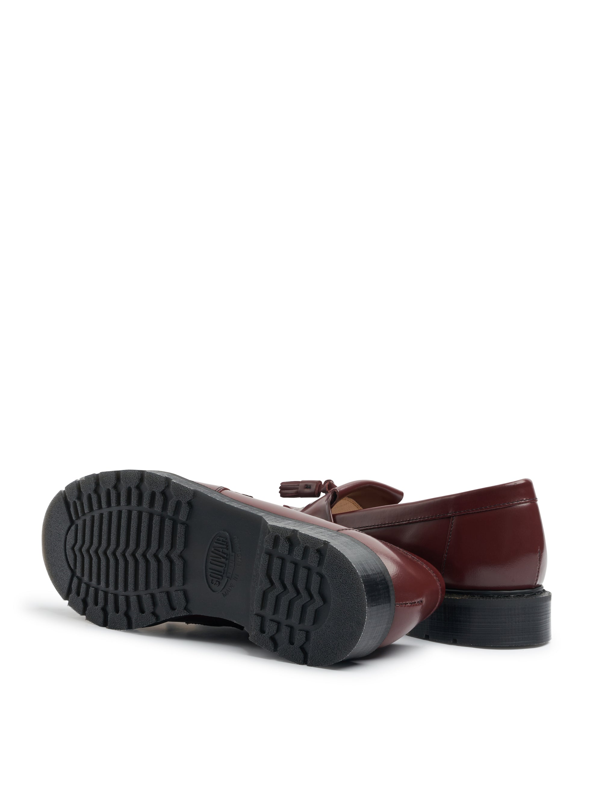 Solovair x Oliver Spencer Cherry Red Leather Tassel Loafer